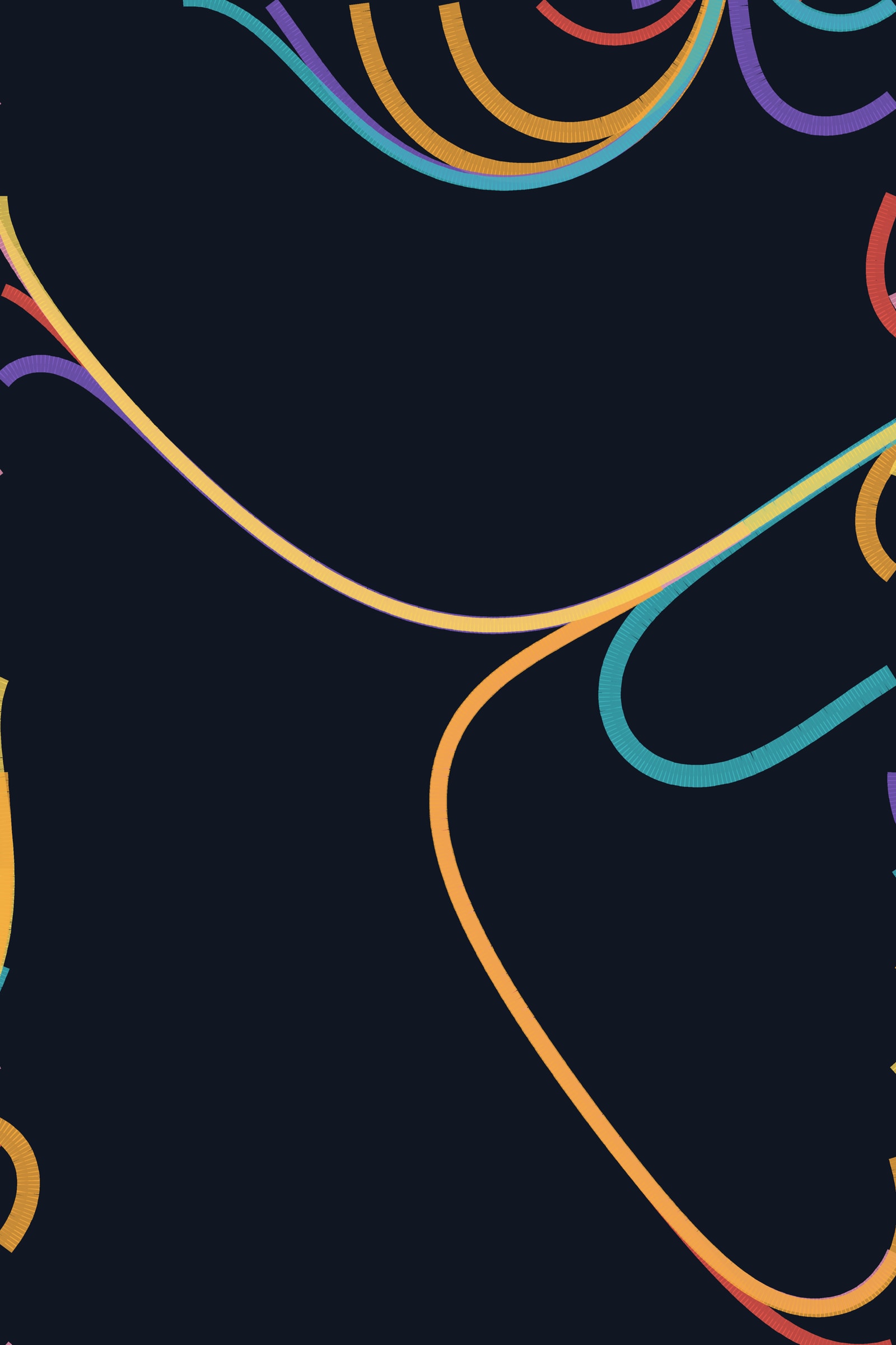 Flowing Ribbons Art Print — Abstract Line Poster · Bold Modern Wall Art