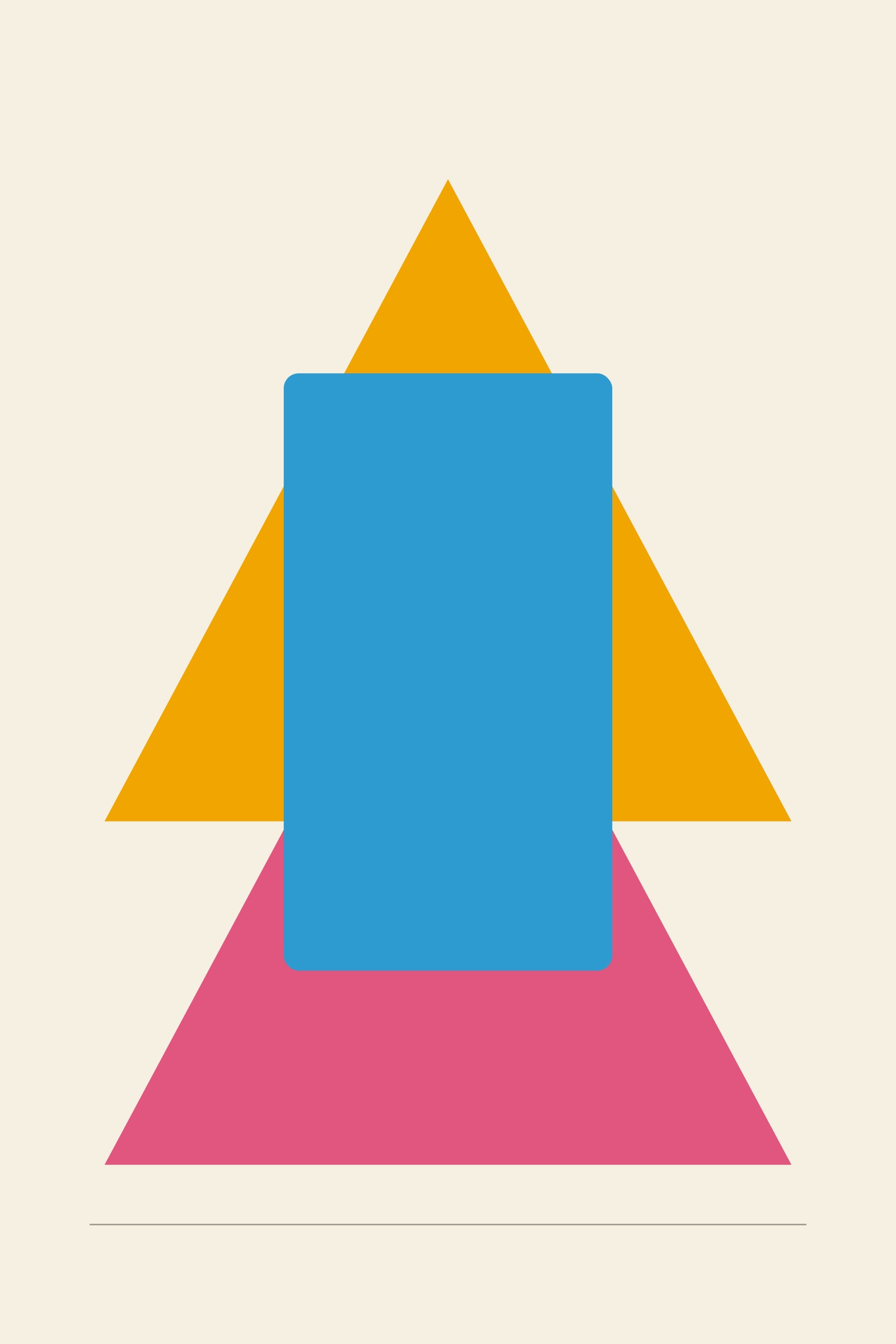 Risograph Abstract Art Print IV — Bold Overprint Shapes Poster · Modern Wall Art