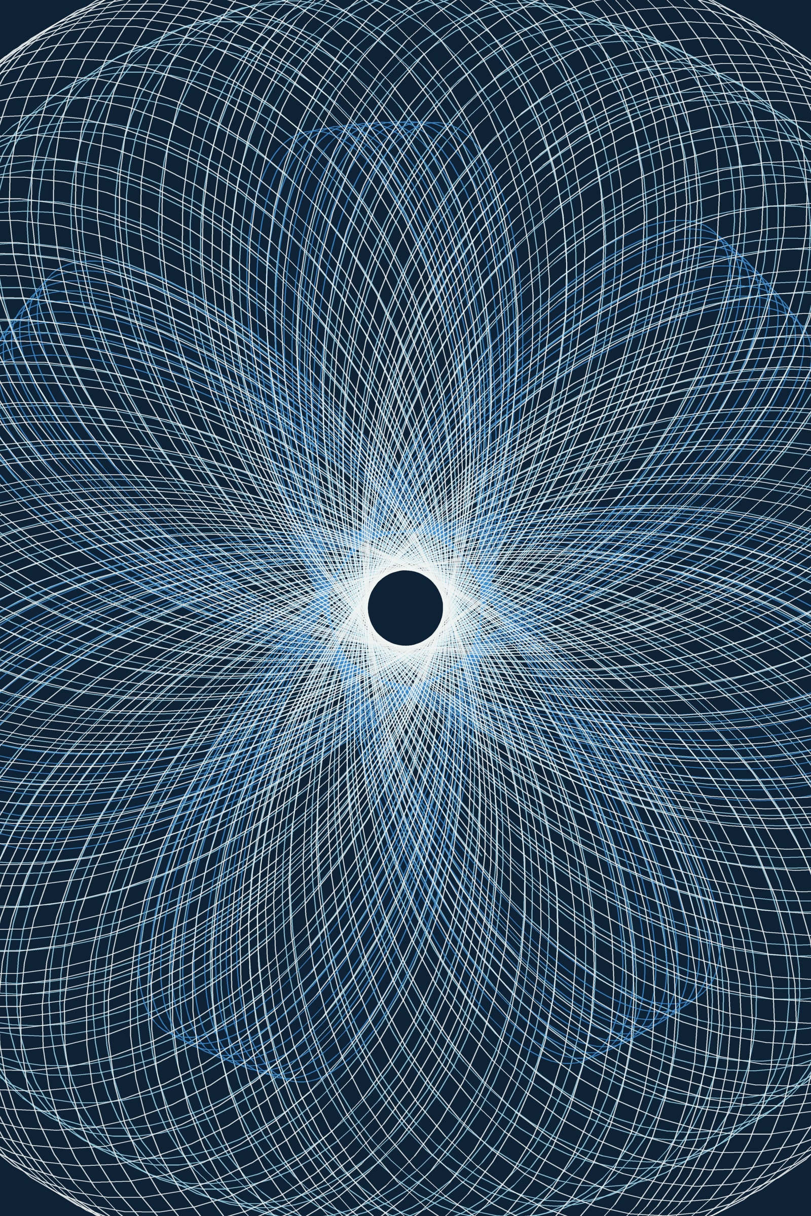 Arctic Spirograph Art Print — Bold Geometric Mandala Poster · Modern Wall Art