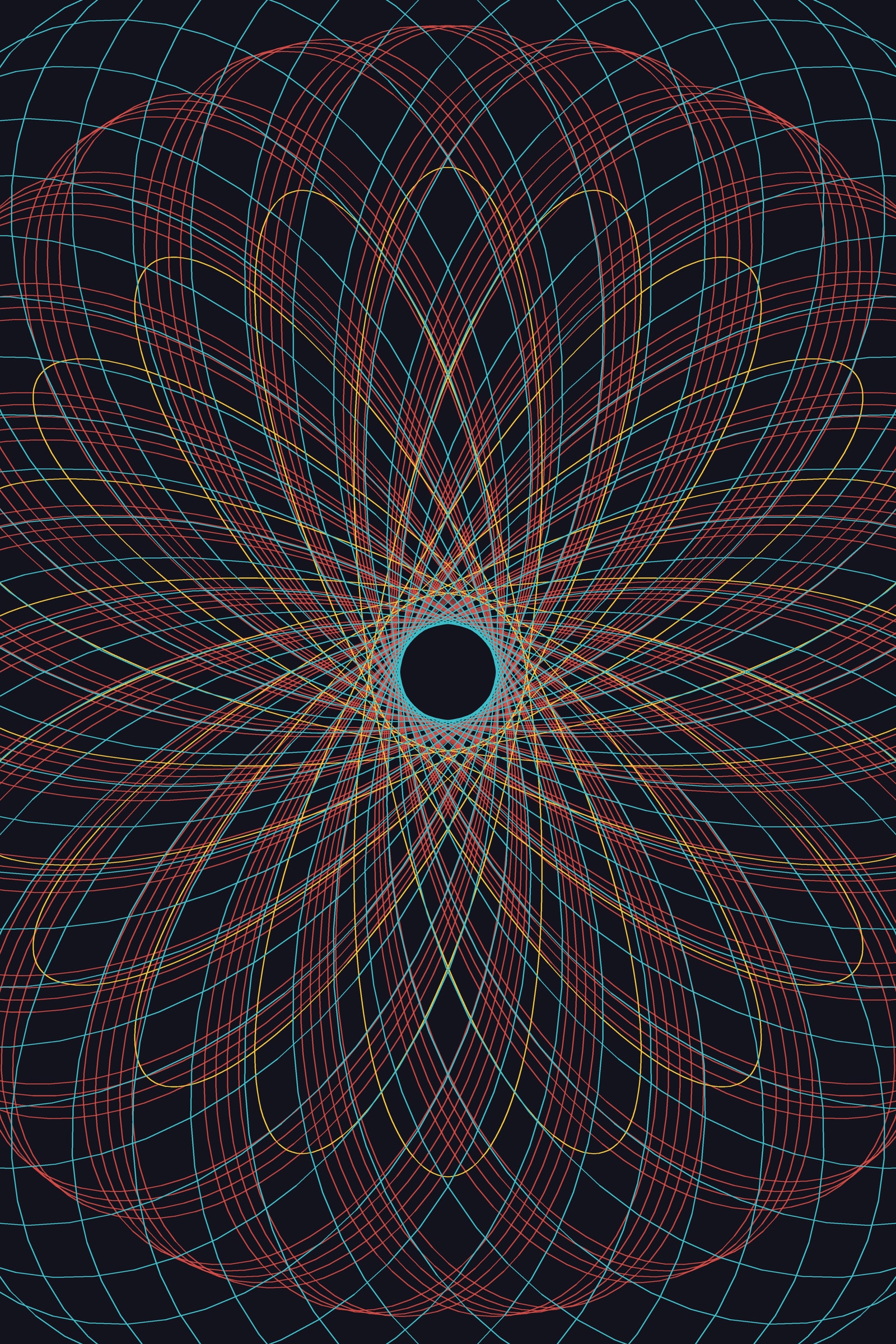 Spirograph Art Print — Geometric Mandala Poster · Bold Modern Wall Art
