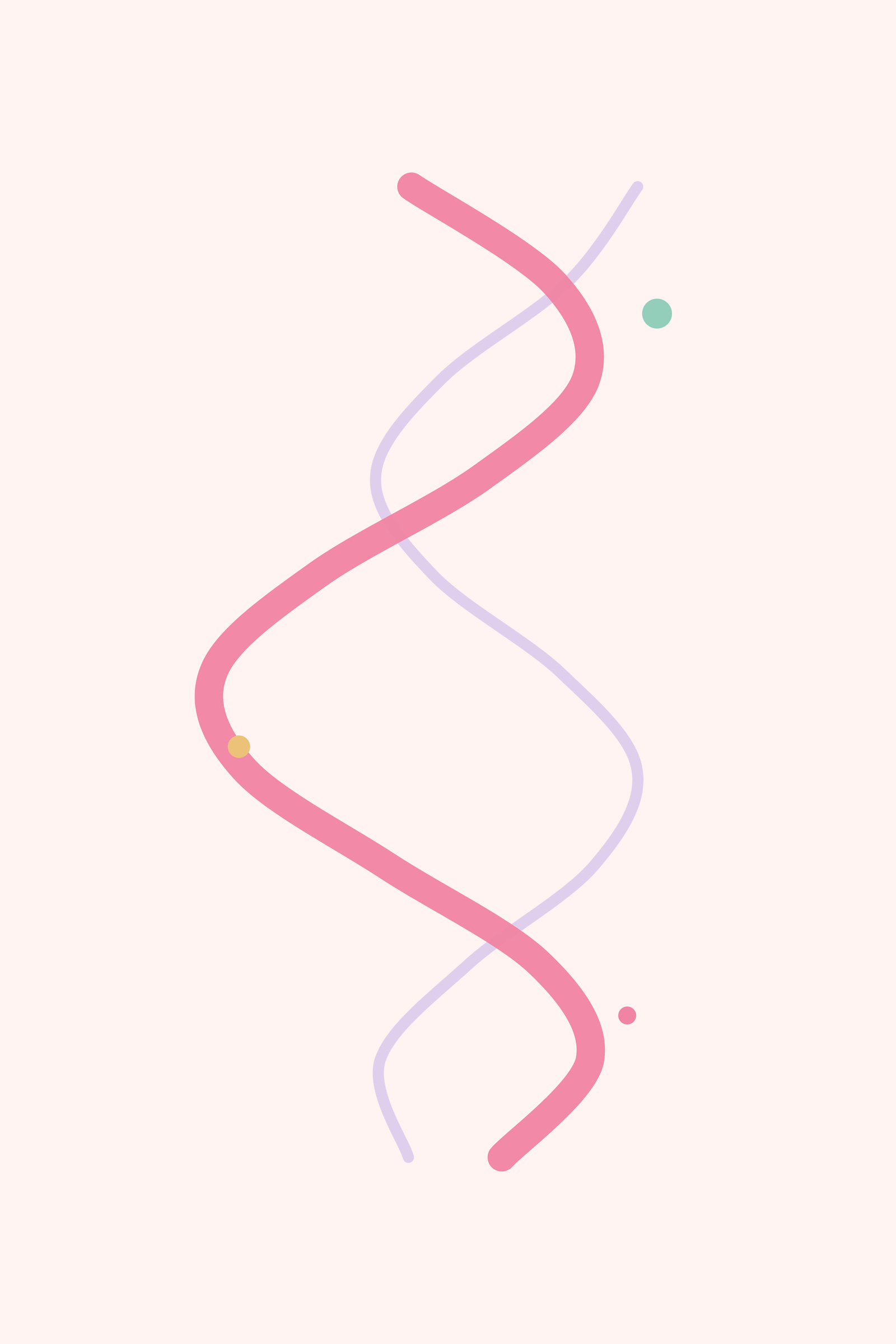 Dawn Abstract Line Art Print — Bold Wavy Line Art Poster · Modern Wall Art