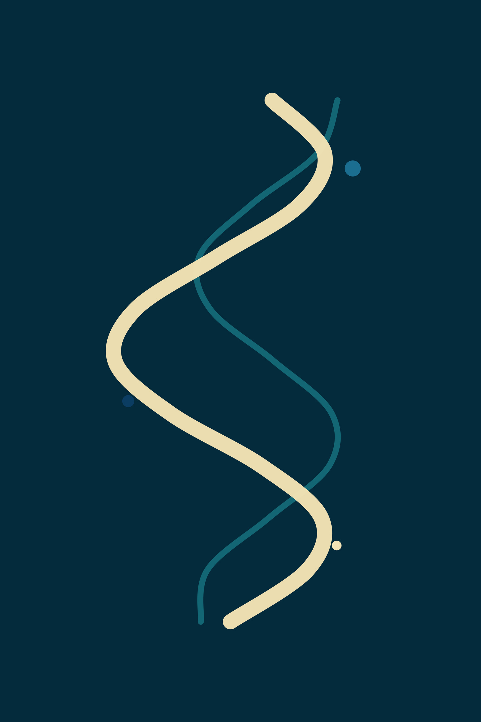 Ocean Abstract Line Art Print — Bold Wavy Line Art Poster · Modern Wall Art