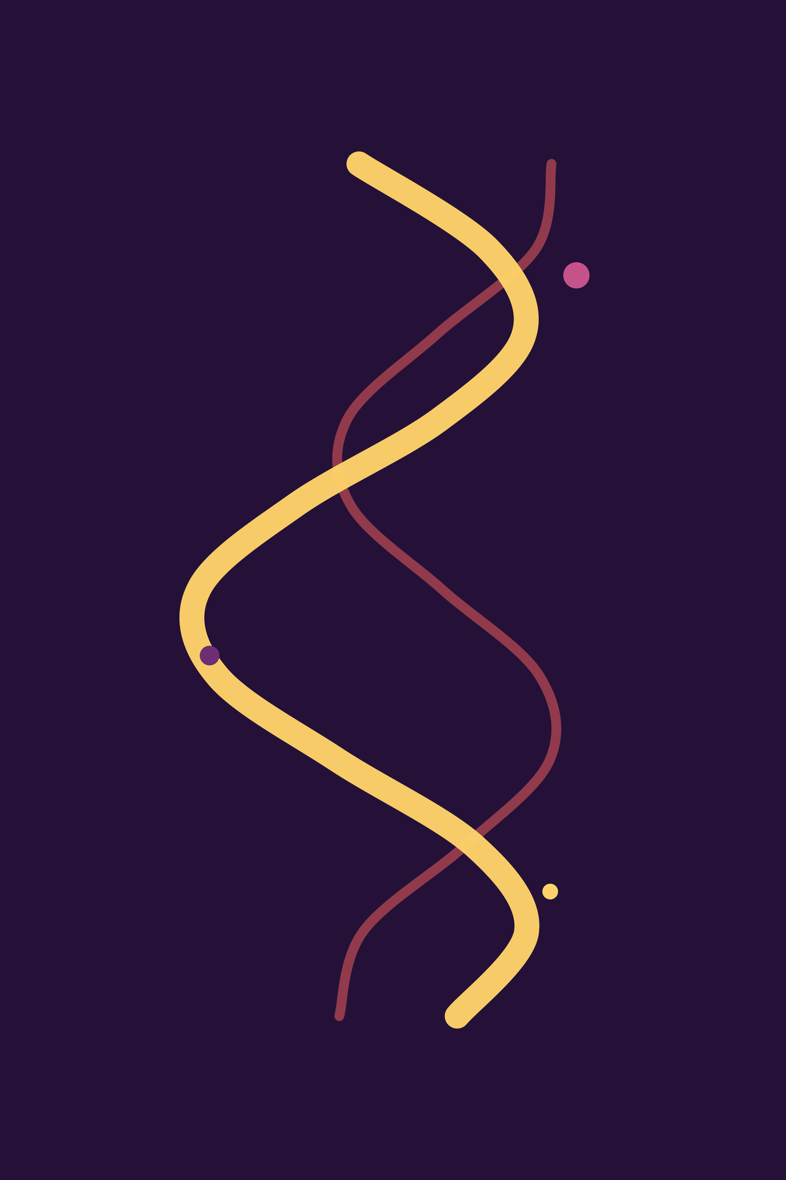 Sunset Abstract Line Art Print — Bold Wavy Line Art Poster · Modern Wall Art