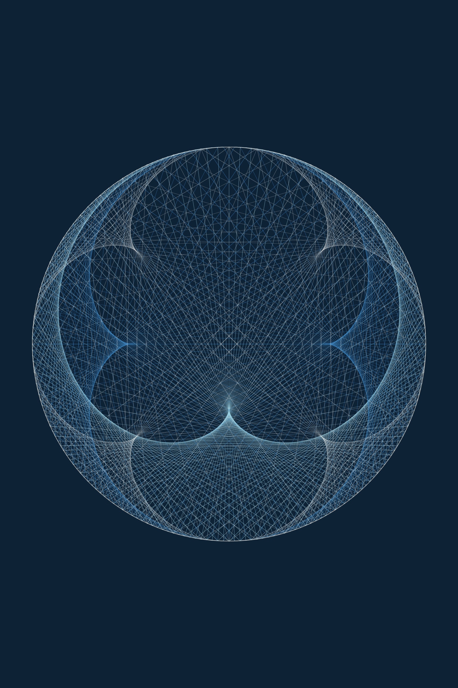 Arctic String Art Art Print — Bold Geometric Line Poster · Modern Wall Art
