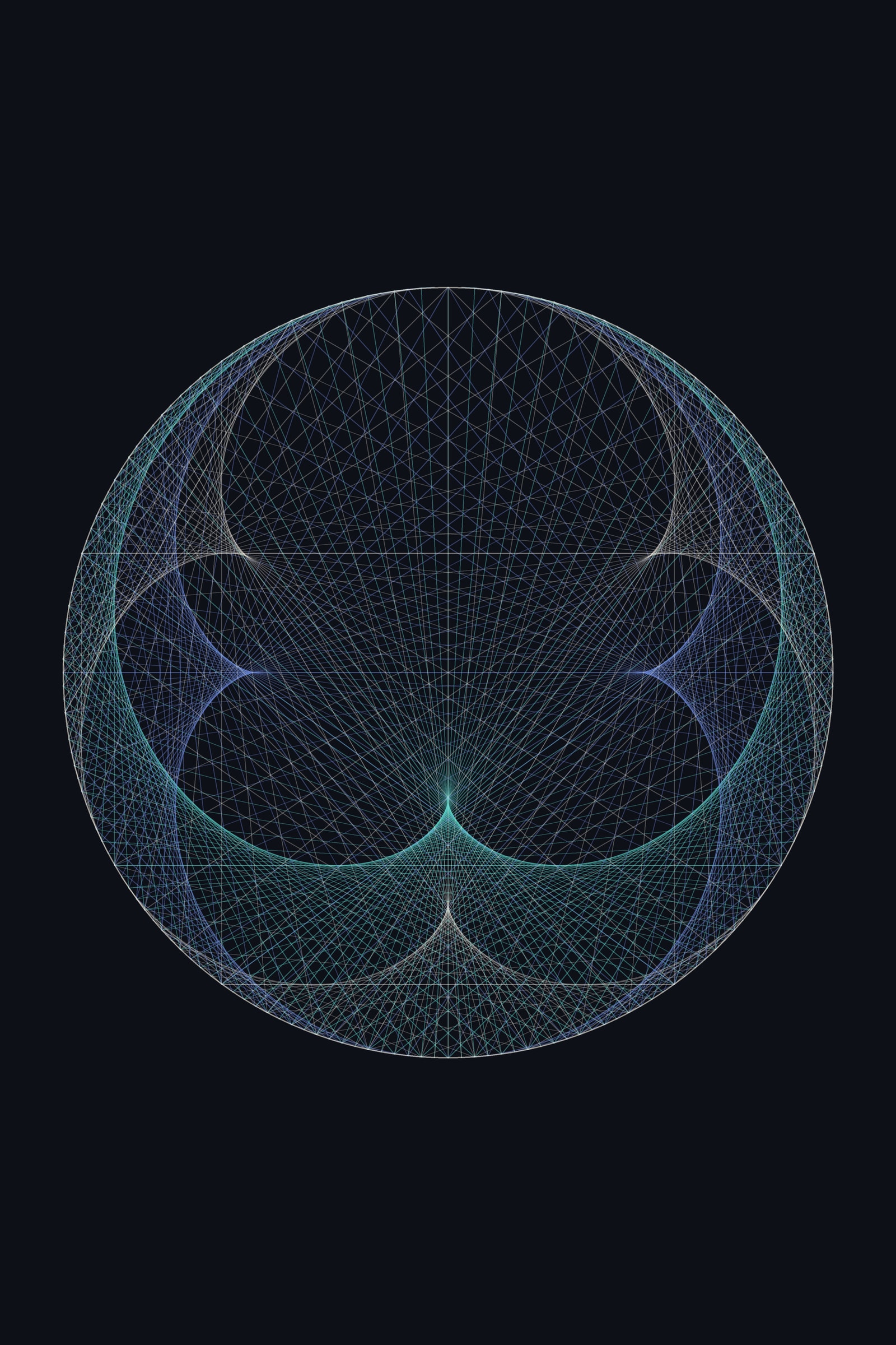 Ice String Art Art Print — Bold Geometric Line Poster · Modern Wall Art