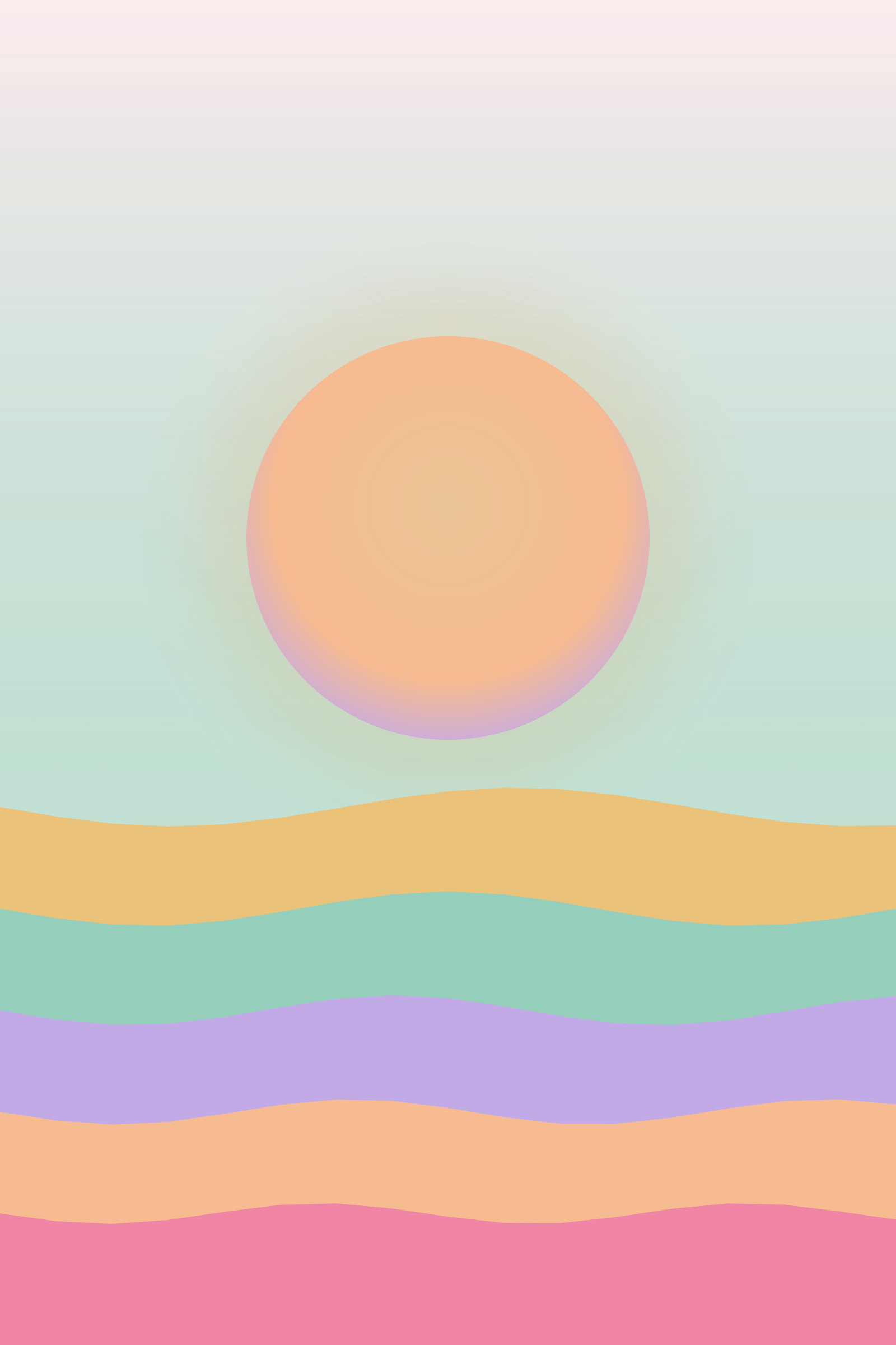 Dawn Boho Sun Art Print — Bold Abstract Sun & Horizon Poster · Modern Wall Art