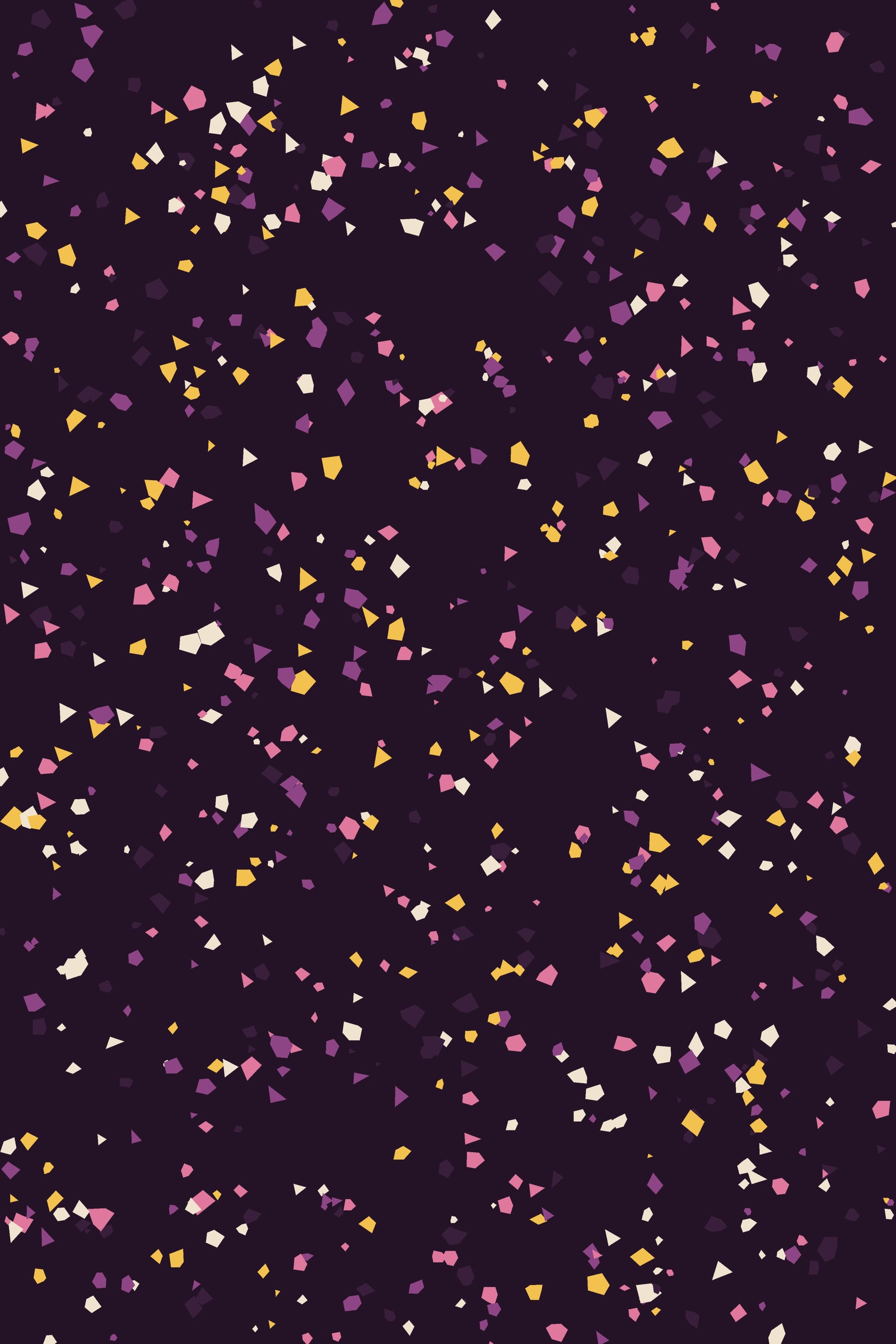 Plum Terrazzo Art Print — Bold Speckled Pattern Poster · Modern Wall Art