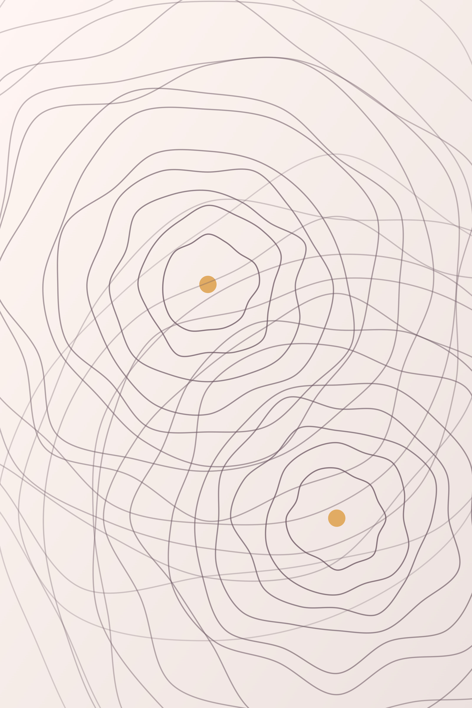 Dawn Topographic Art Print — Bold Contour Line Art Poster · Modern Wall Art