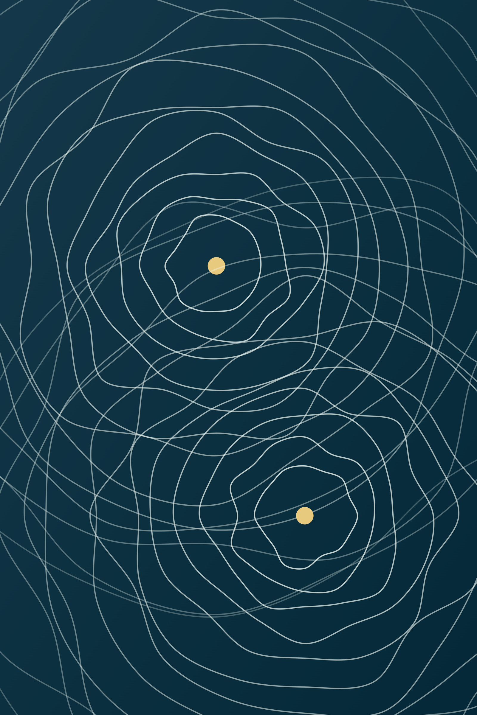 Ocean Topographic Art Print — Bold Contour Line Art Poster · Modern Wall Art