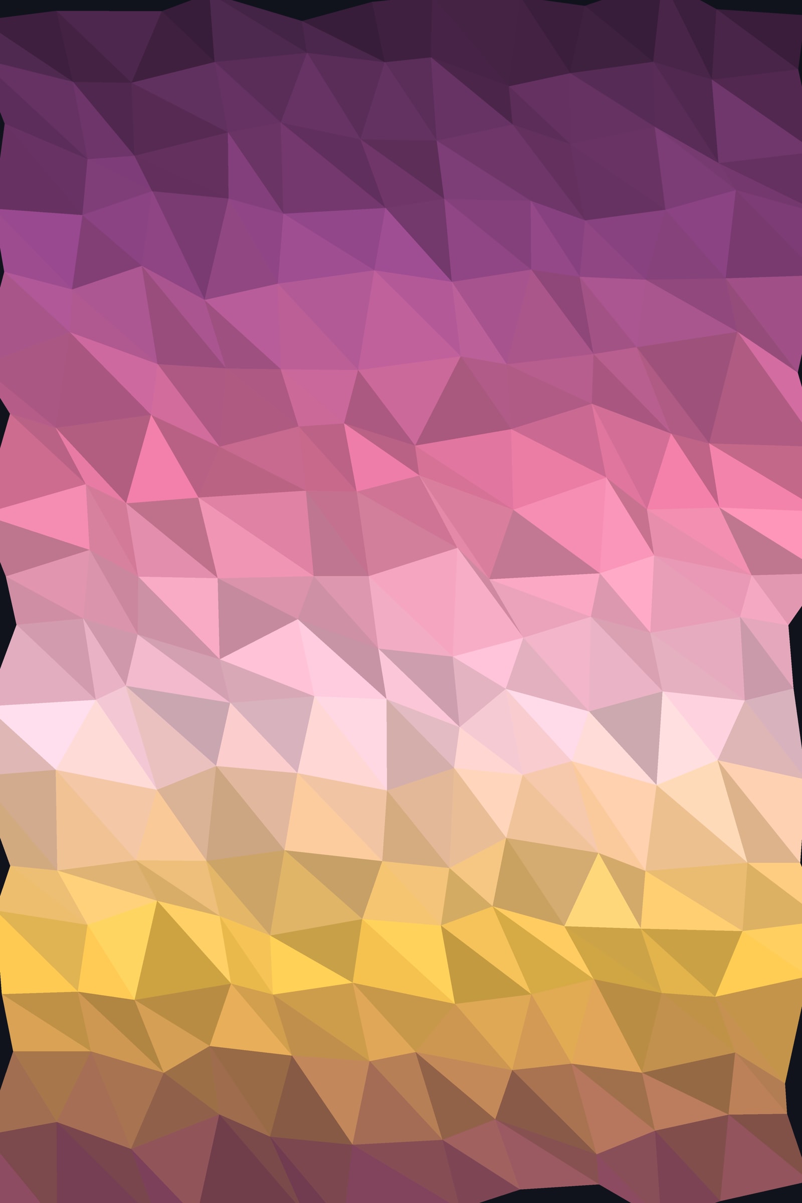 Plum Low-Poly Triangles Art Print — Bold Geometric Gradient Poster · Modern Wall Art