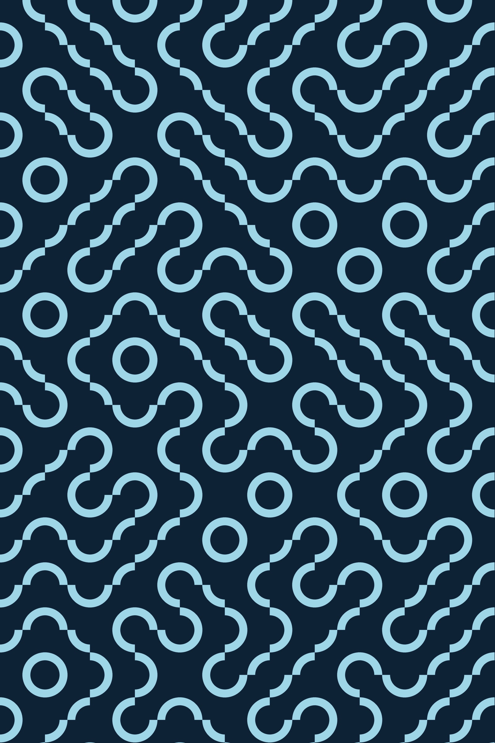 Arctic Truchet Tiles Art Print — Bold Geometric Maze Pattern Poster · Modern Wall Art
