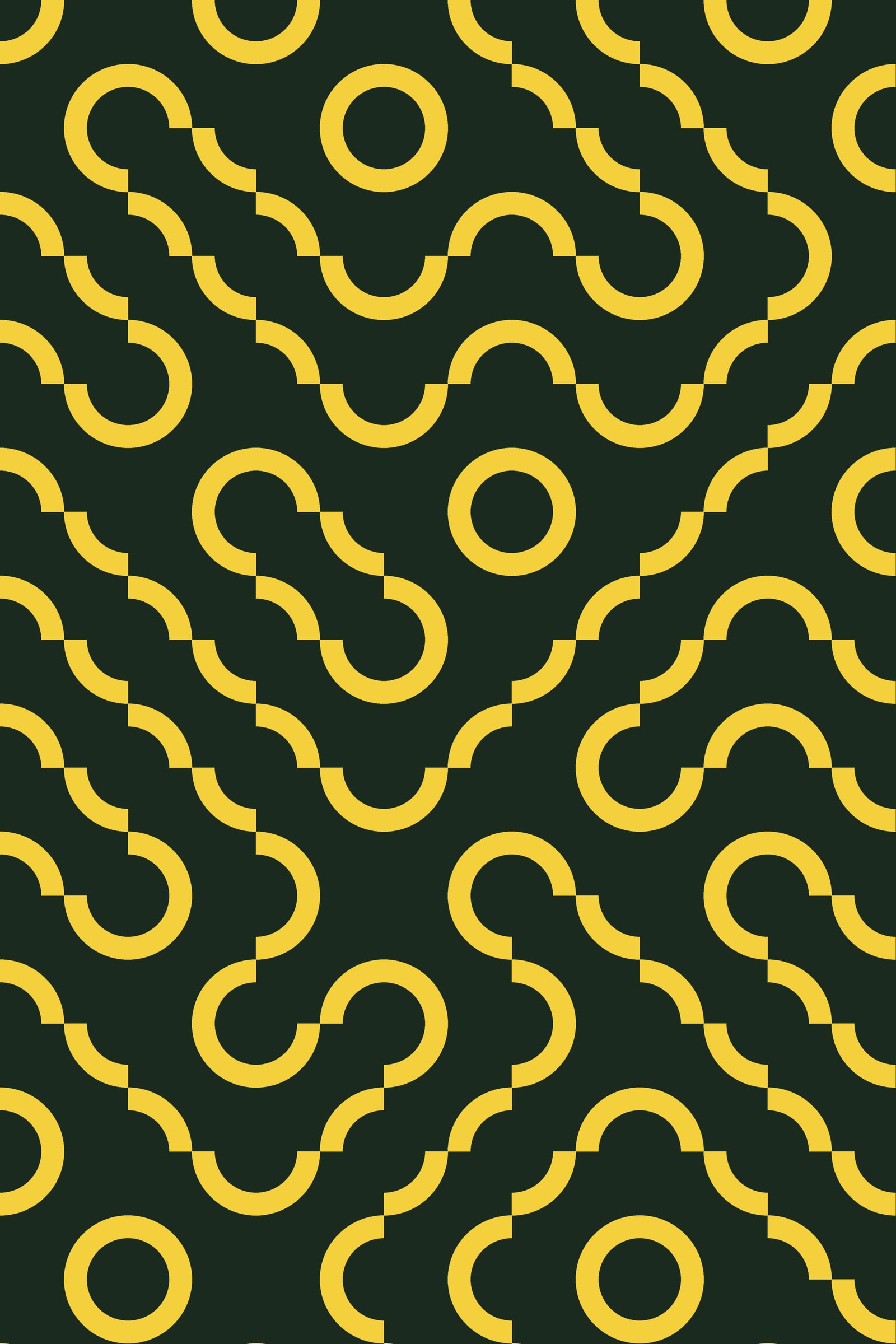 Citrus Truchet Tiles Art Print — Bold Geometric Maze Pattern Poster · Modern Wall Art