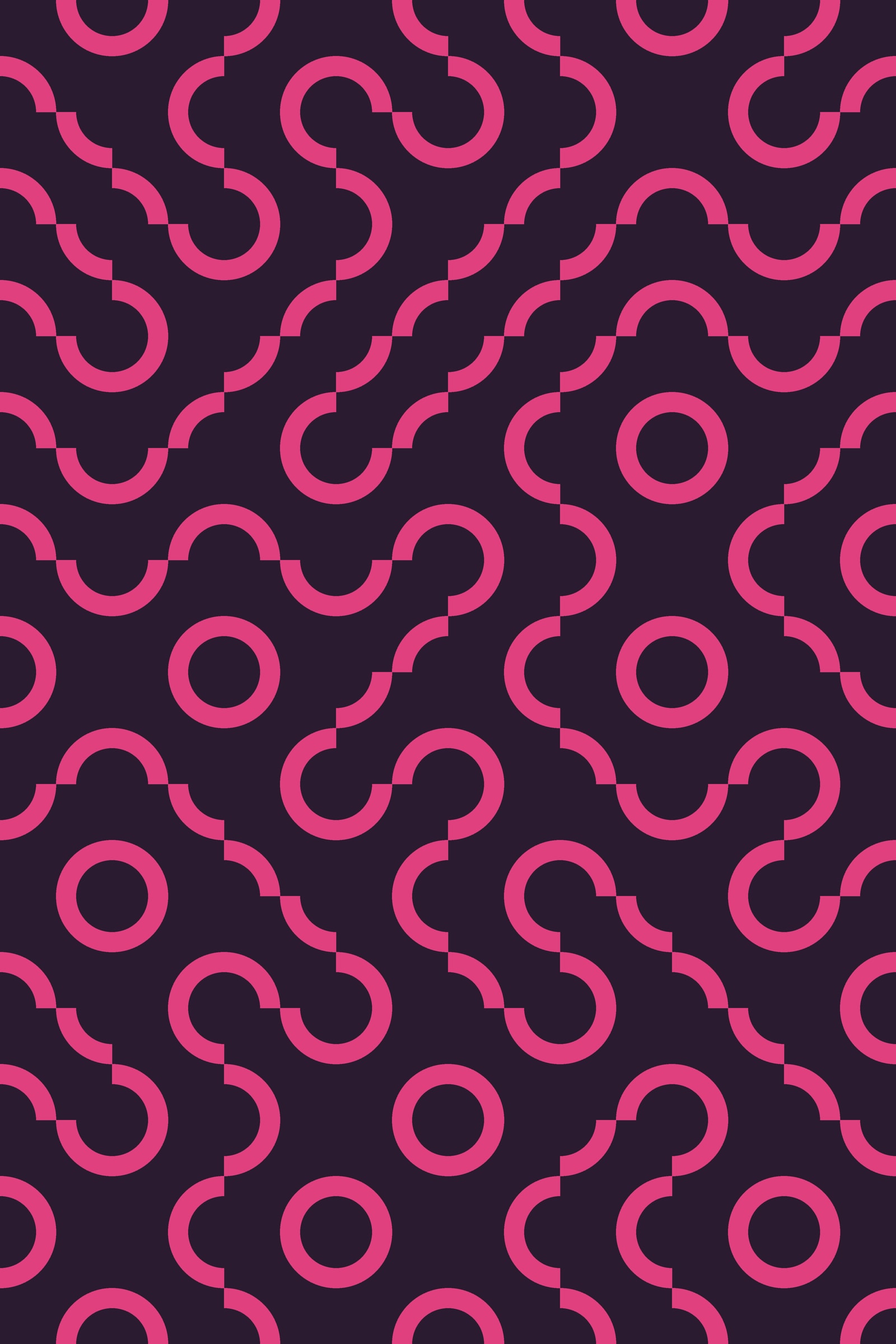 Pink Truchet Tiles Art Print — Bold Geometric Maze Pattern Poster · Modern Wall Art