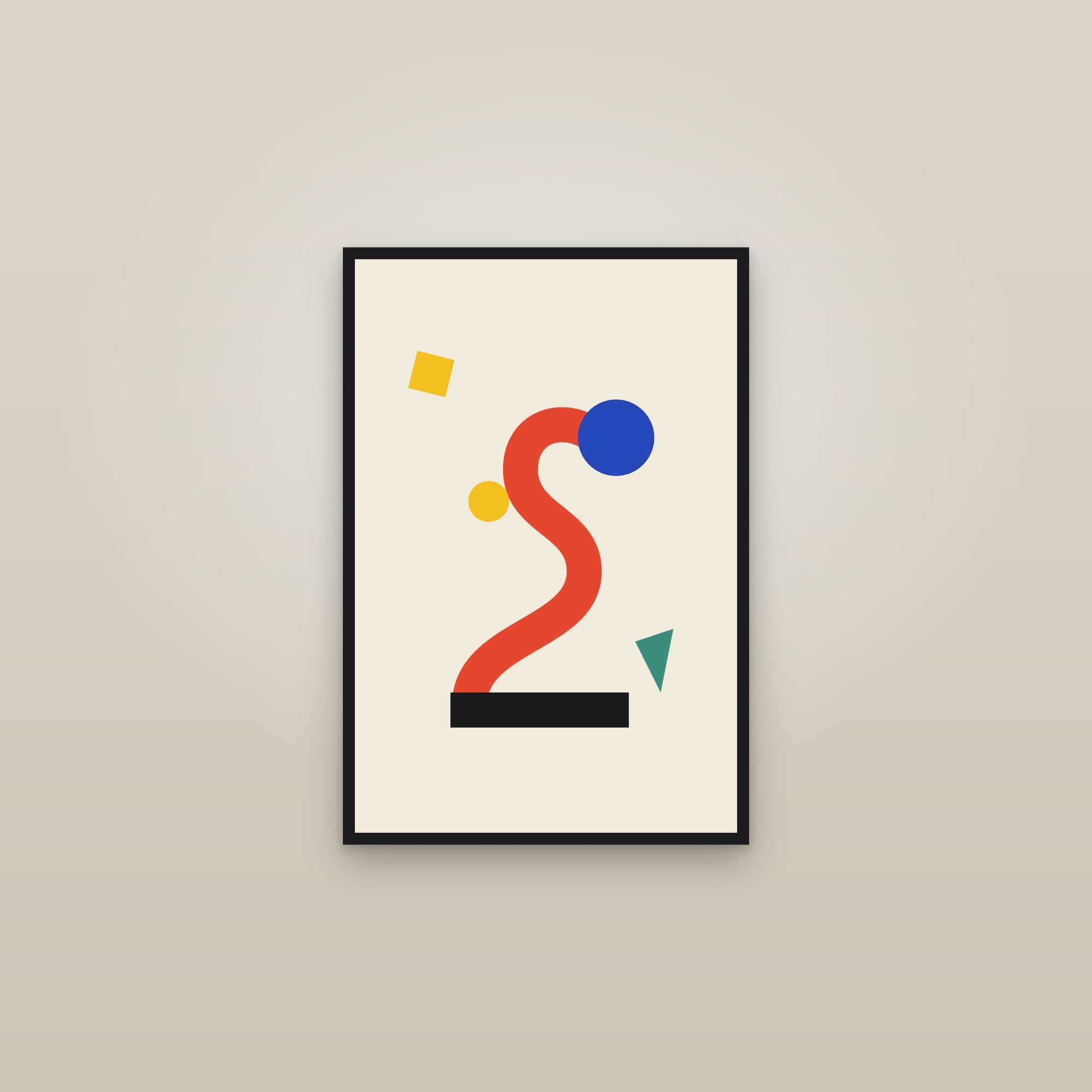 Typographic Art Print II — Bold Graphic Type Poster · Modern Wall Art — framed in a gallery setting