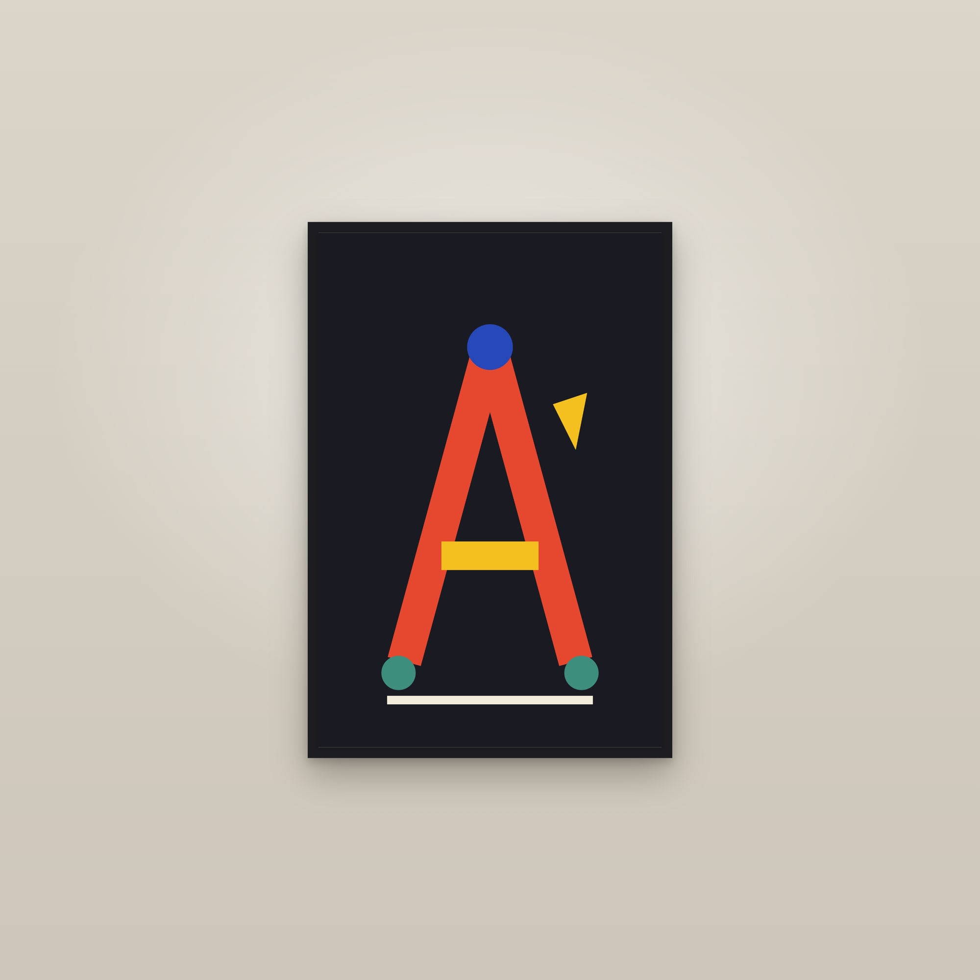 Typographic Art Print III — Bold Graphic Type Poster · Modern Wall Art — framed in a gallery setting