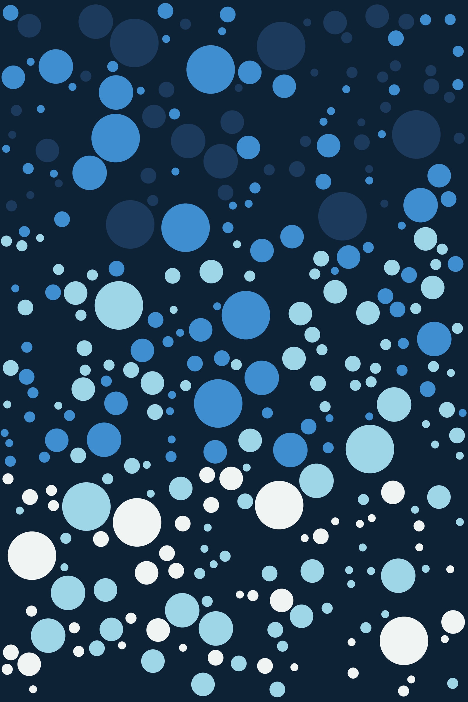 Arctic Circle Packing Ombré Art Print — Bold Gradient Dot Poster · Modern Wall Art