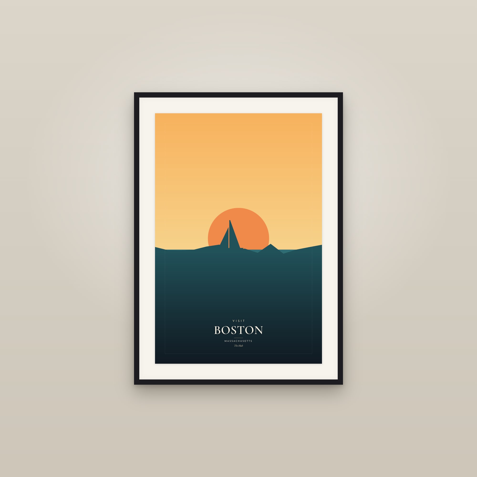 Visit Boston, Massachusetts — Travel Poster