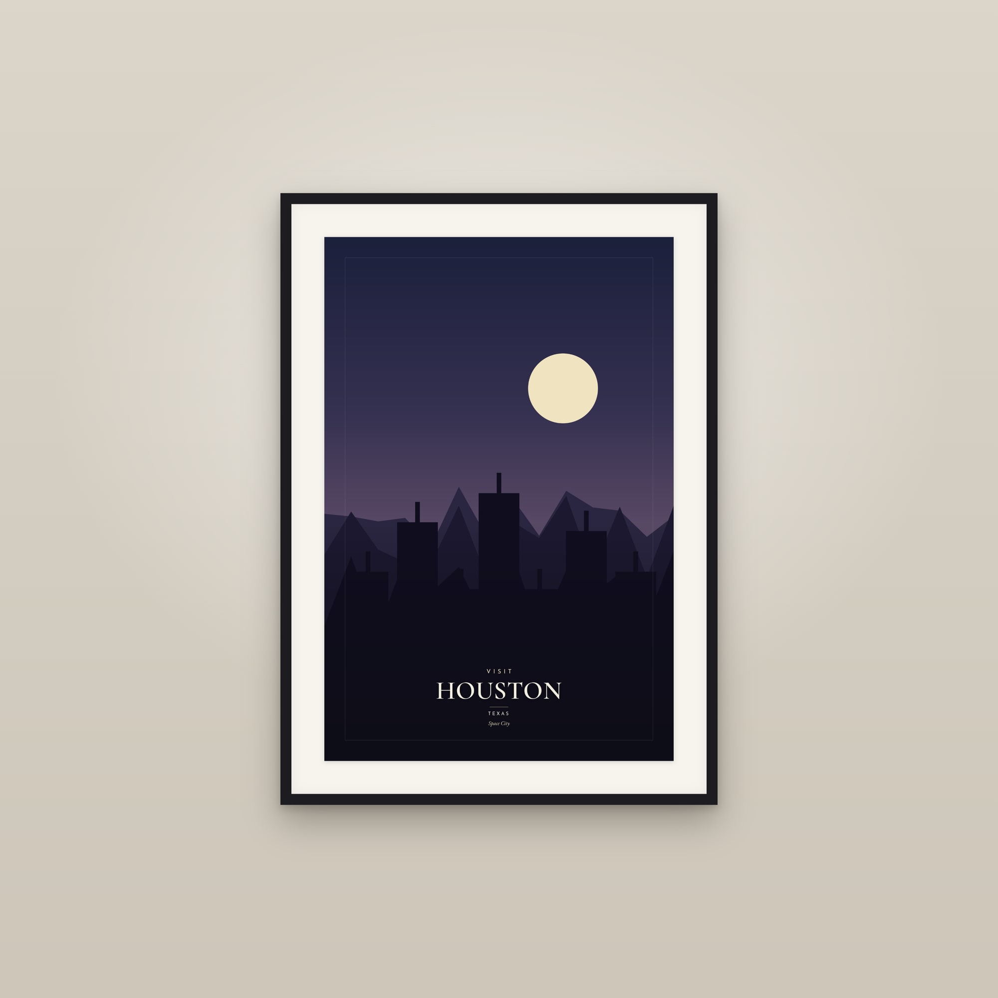 Visit Houston, Texas — Travel Poster