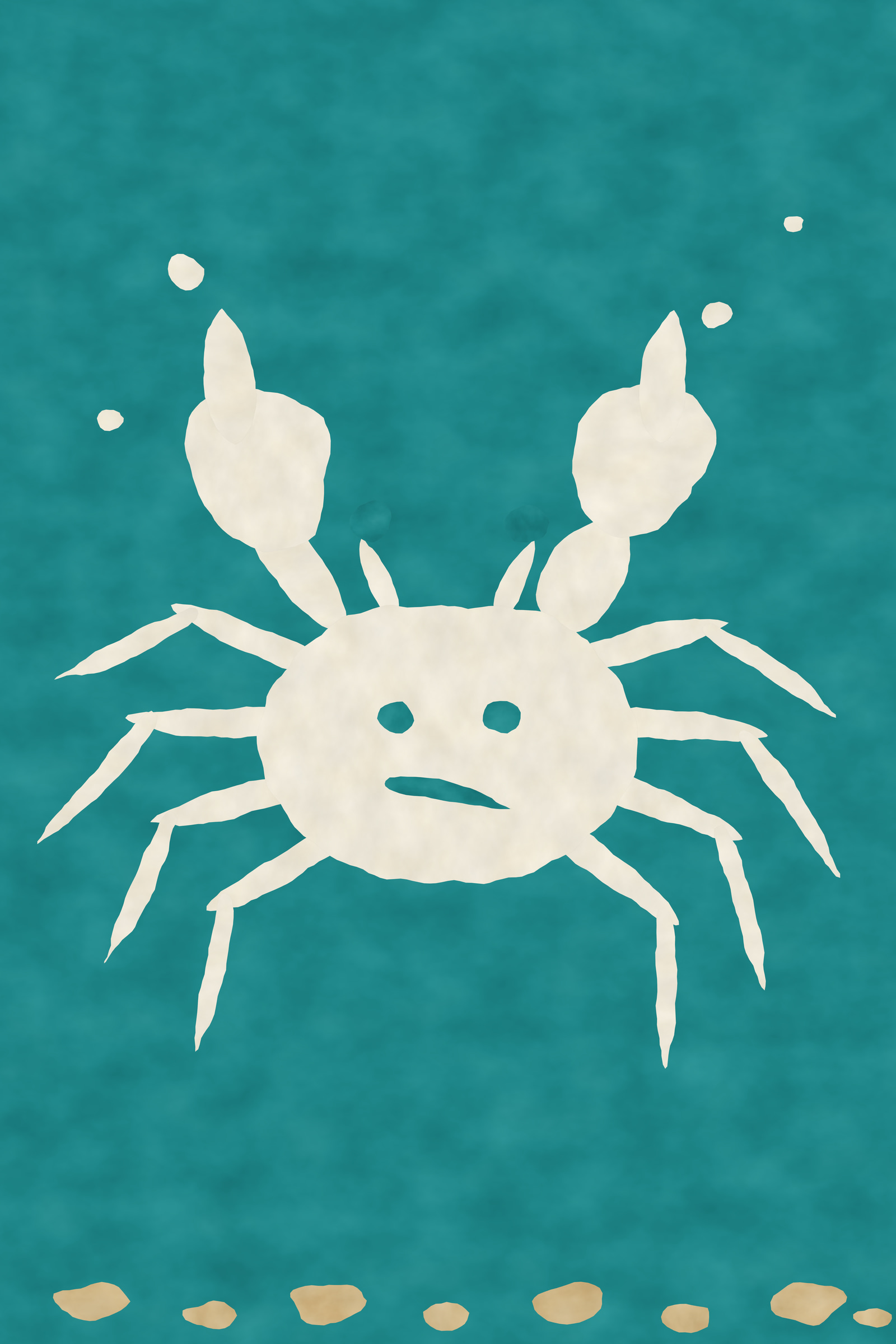 Abstract Crab Print — The Teal Crab