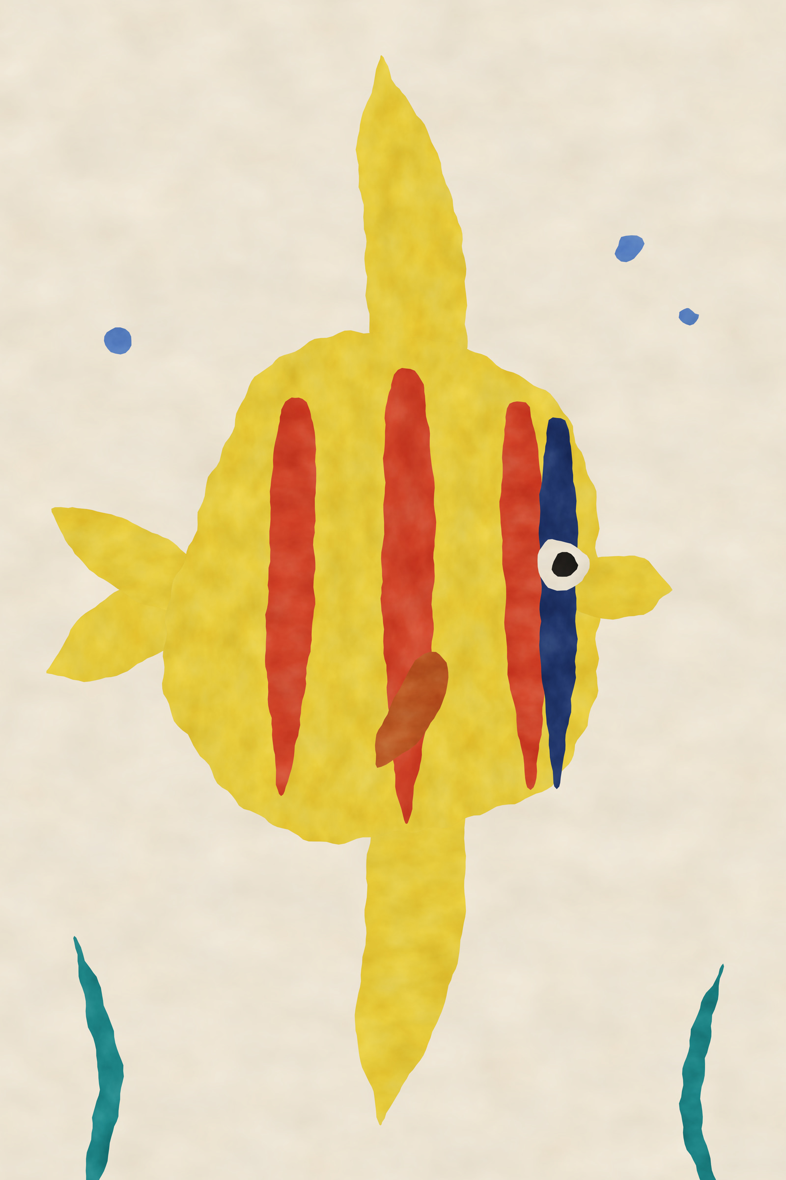 Abstract Fish Print (Angelfish) — The Angelfish