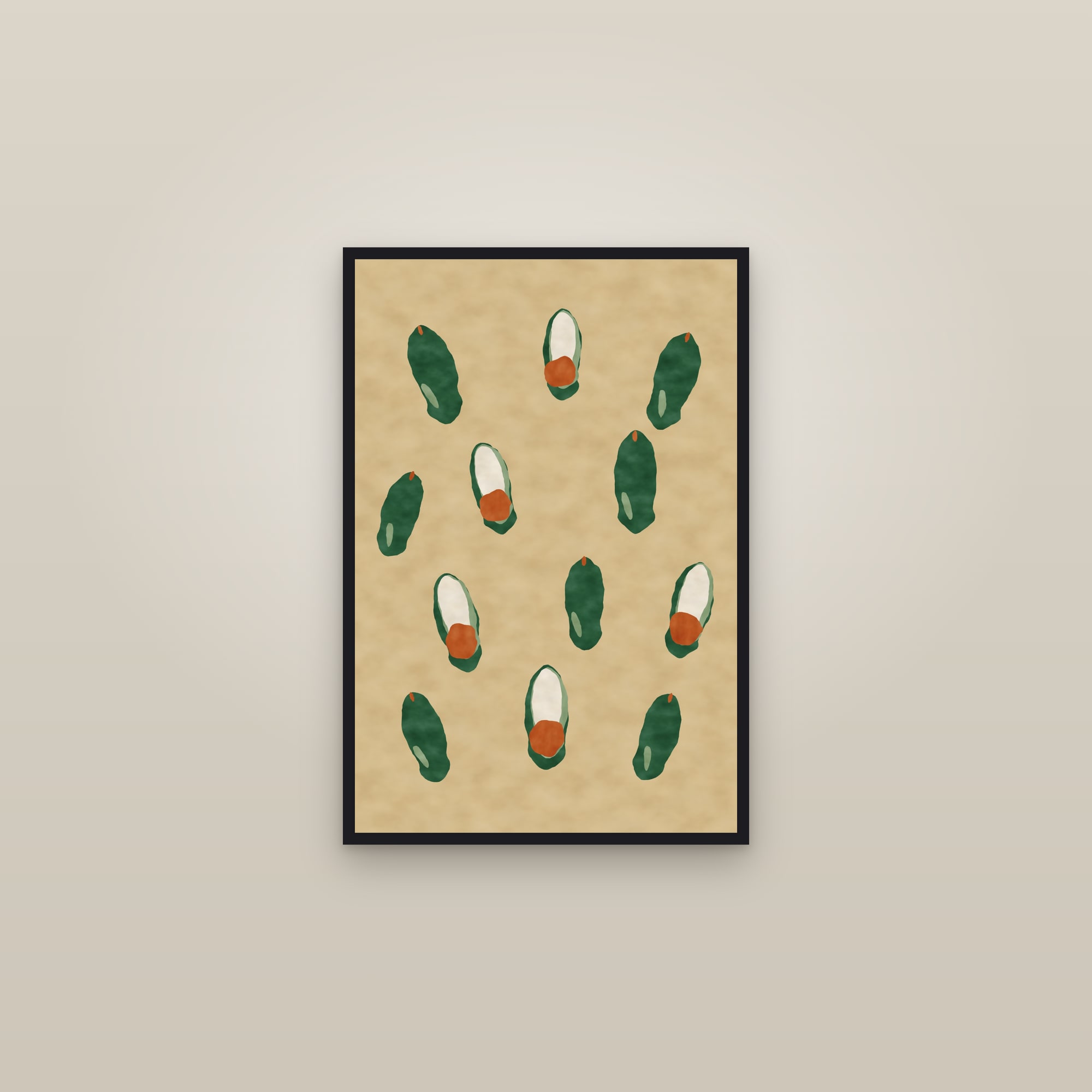Avocado Print — The Cut Avocados — framed in a gallery setting