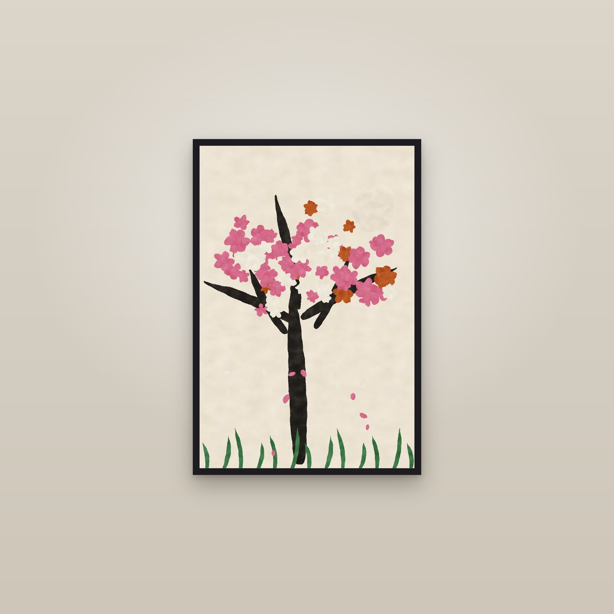 Blossom Tree Print — The Blossom Tree — framed in a gallery setting