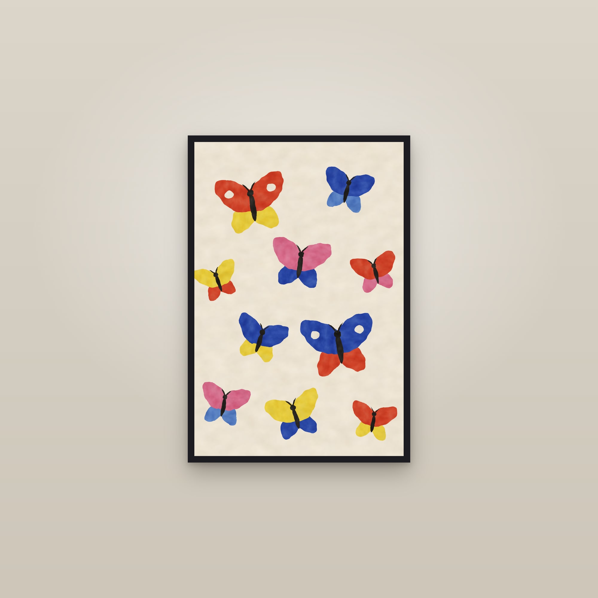 Butterfly Wall Art — The Cut Butterflies — framed in a gallery setting