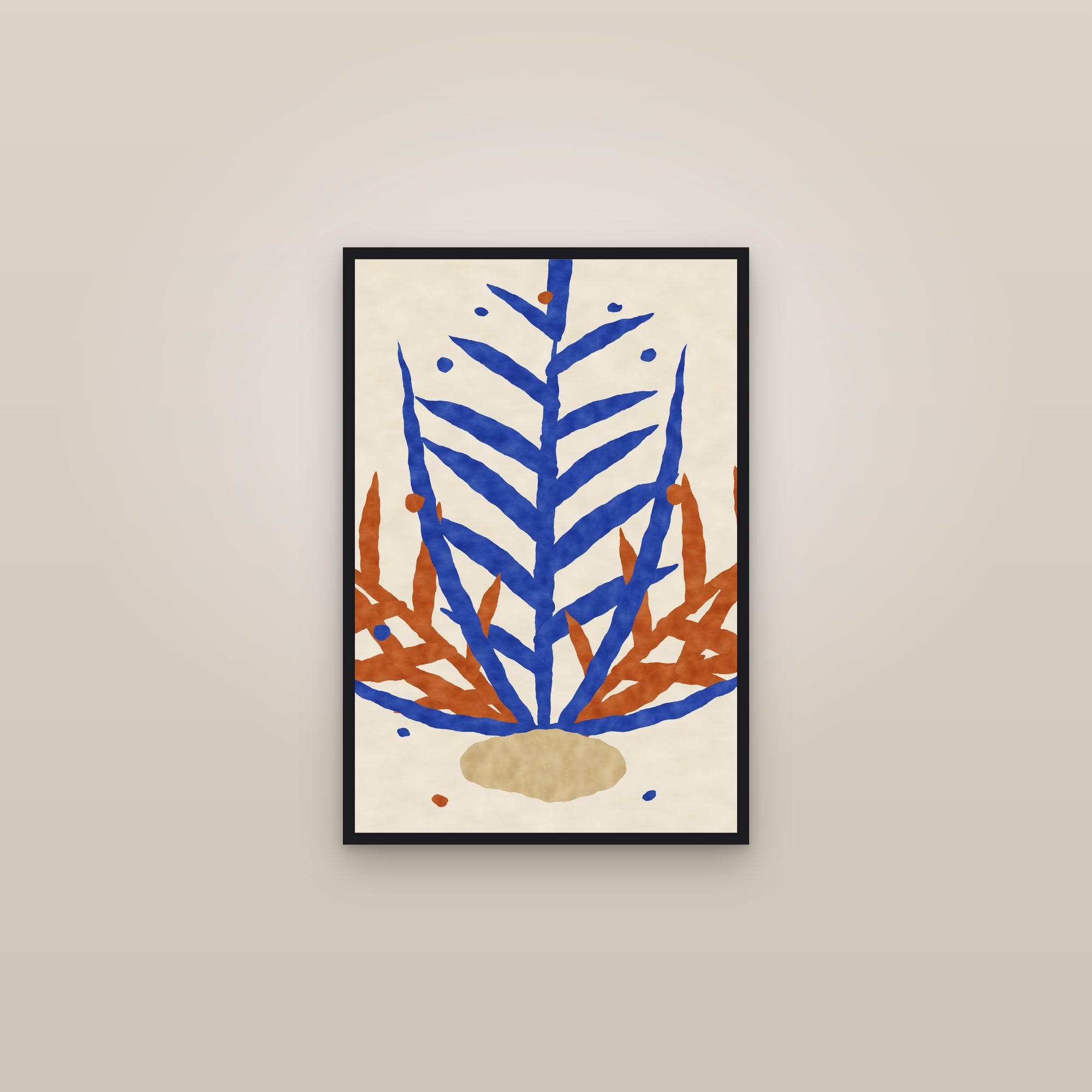Bouquet Print — The Paper Bouquet — framed in a gallery setting