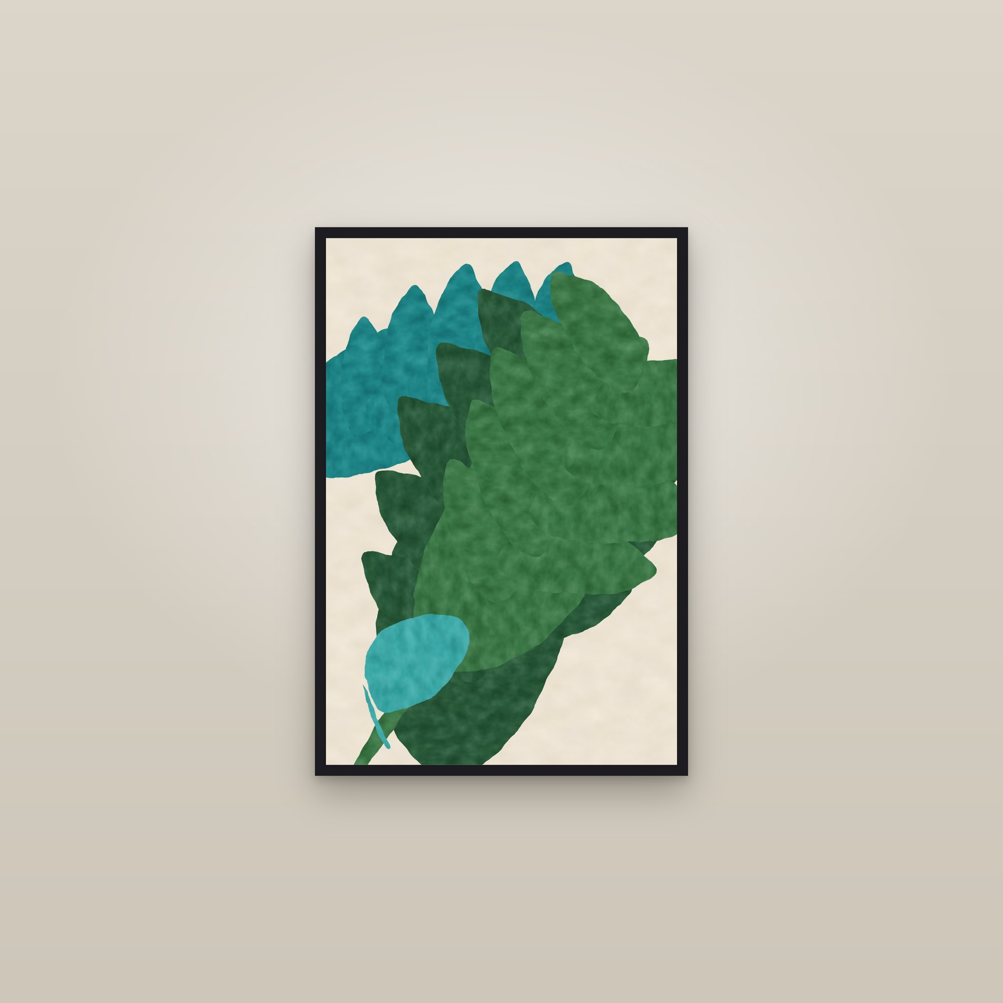 Philodendron Print — The Split-Leaf Philodendron — framed in a gallery setting