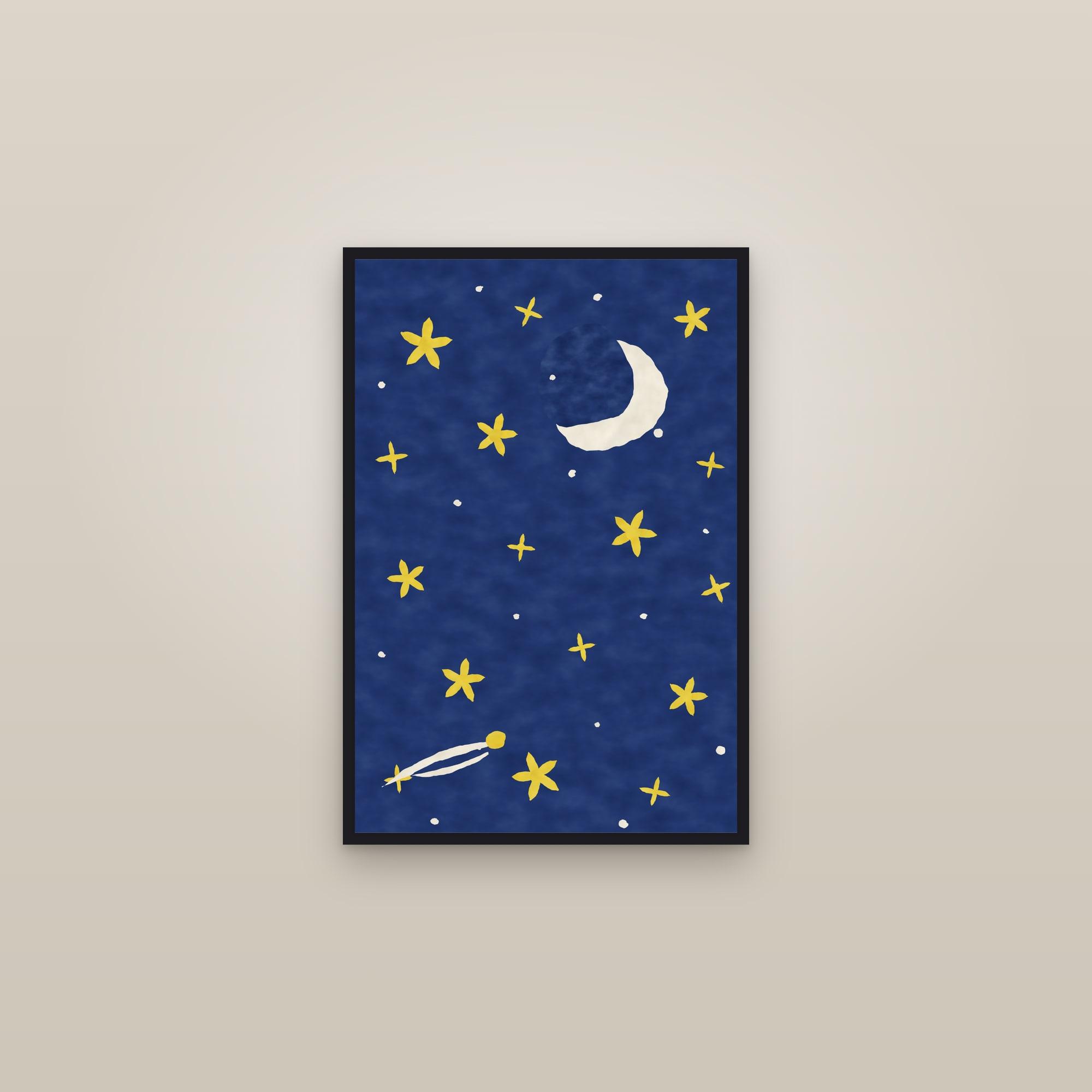 Moon and Stars Print — The Star Field — framed in a gallery setting