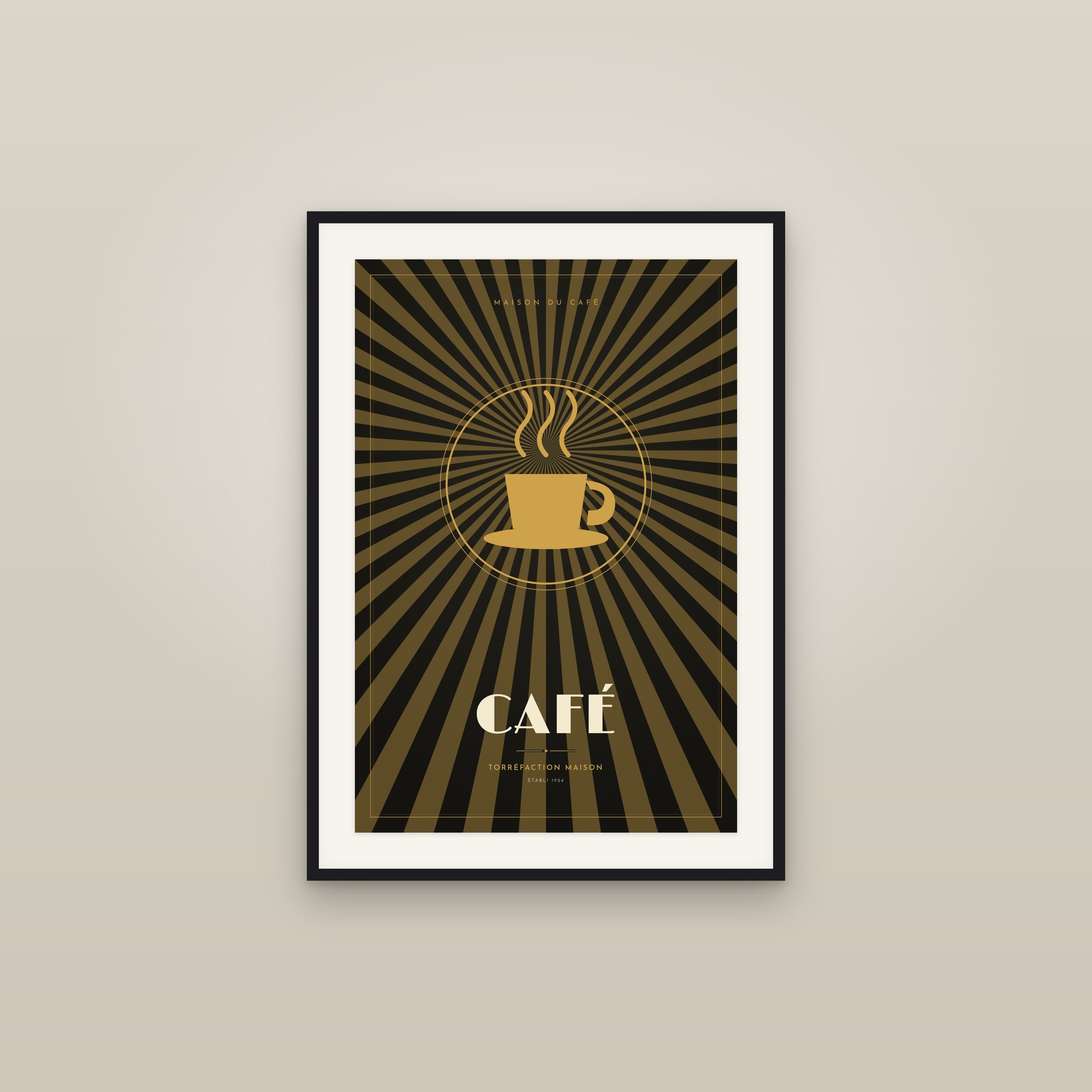 Café — Art Deco Poster