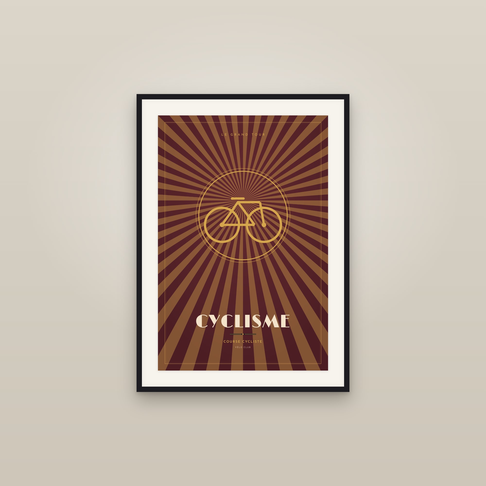 Cycling — Art Deco Poster