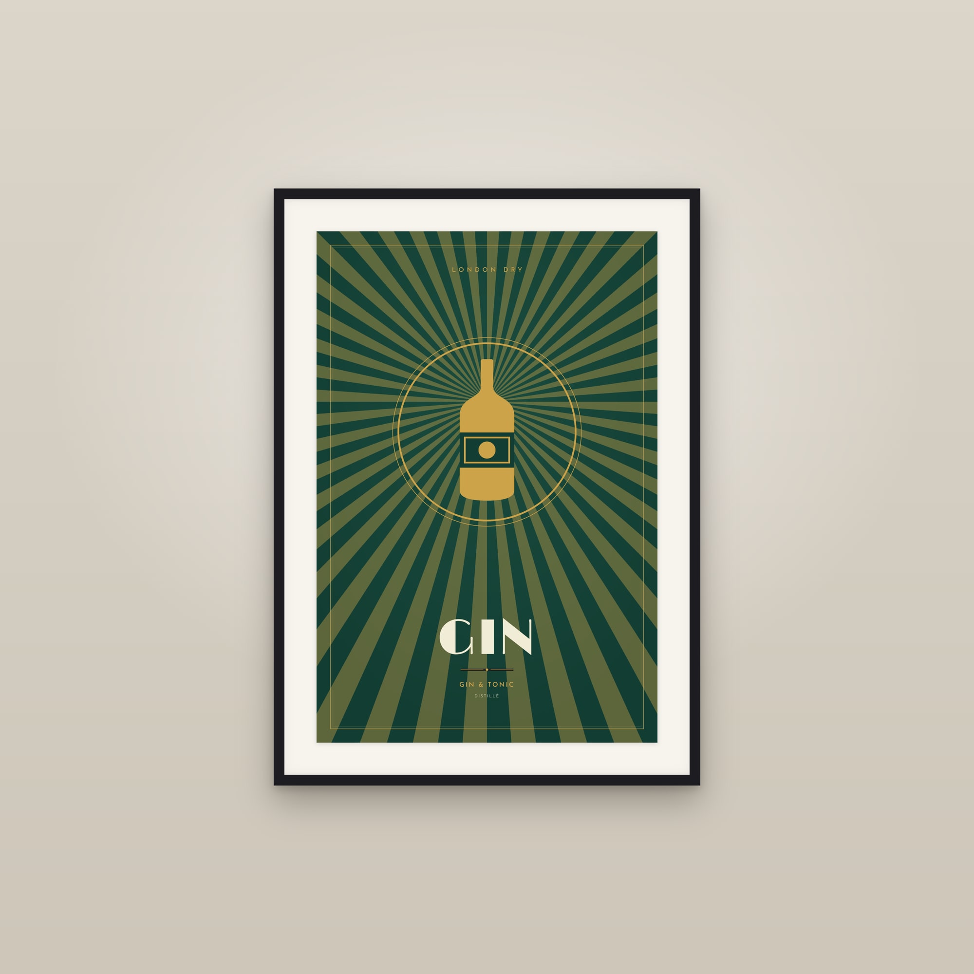 Gin — Art Deco Poster