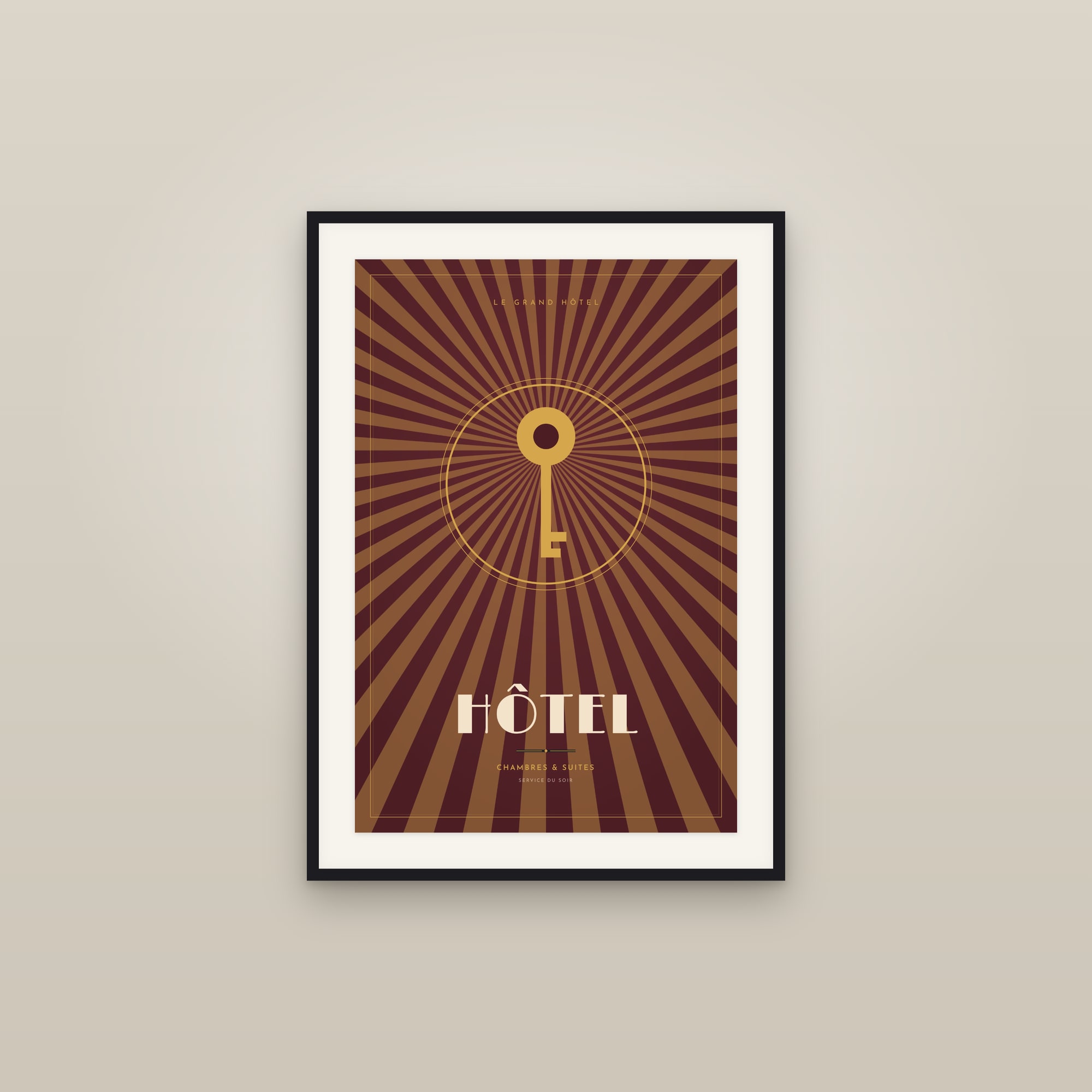 Grand Hôtel — Art Deco Poster