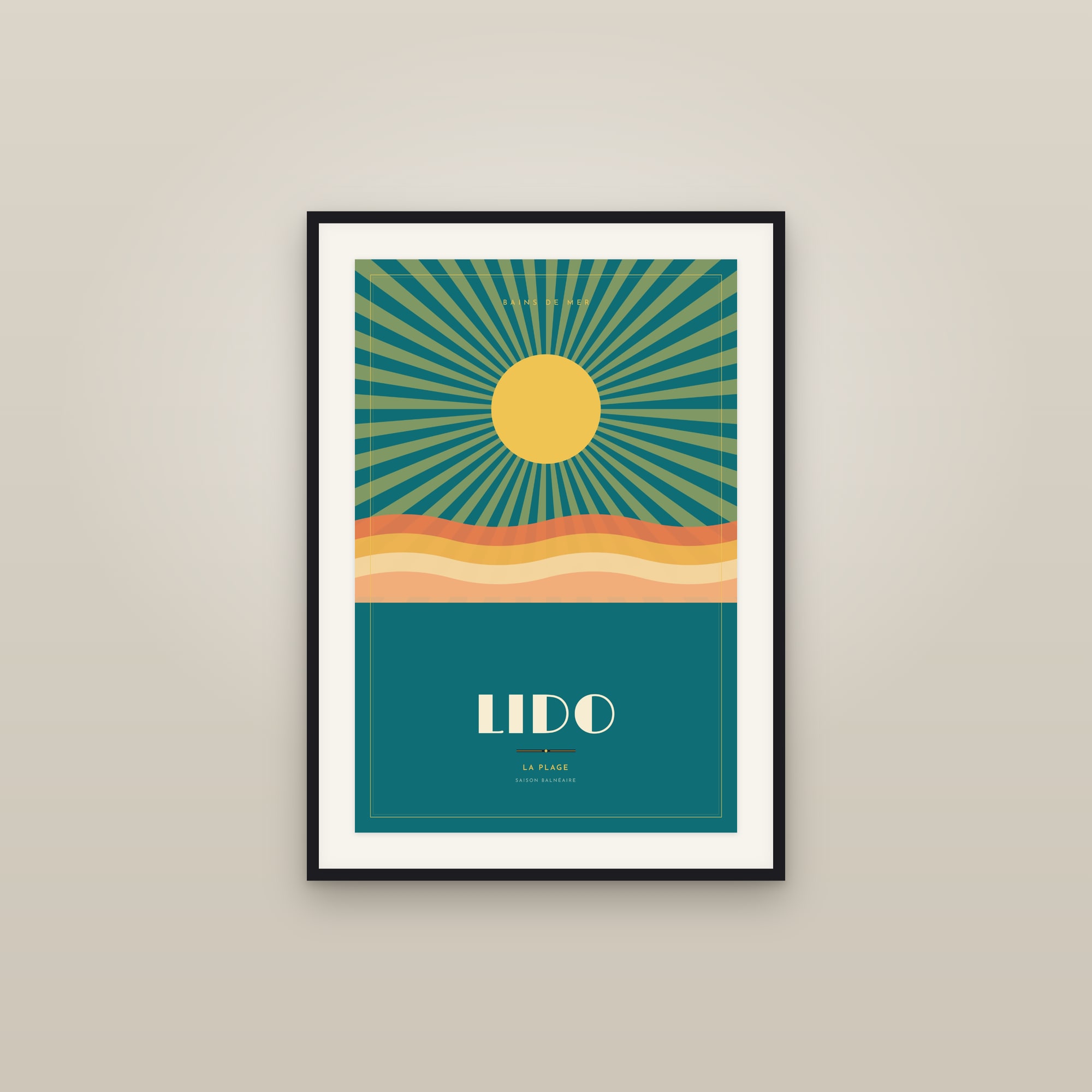 The Lido — Art Deco Poster