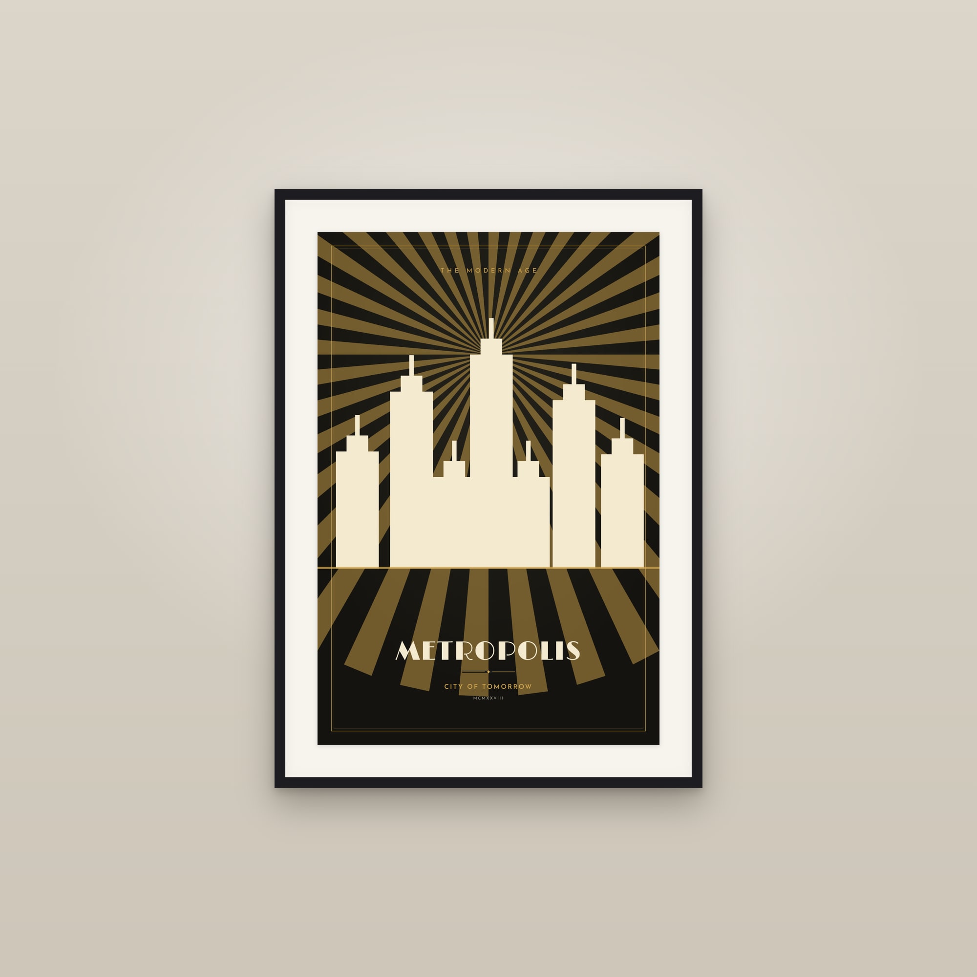 Metropolis — Art Deco Poster