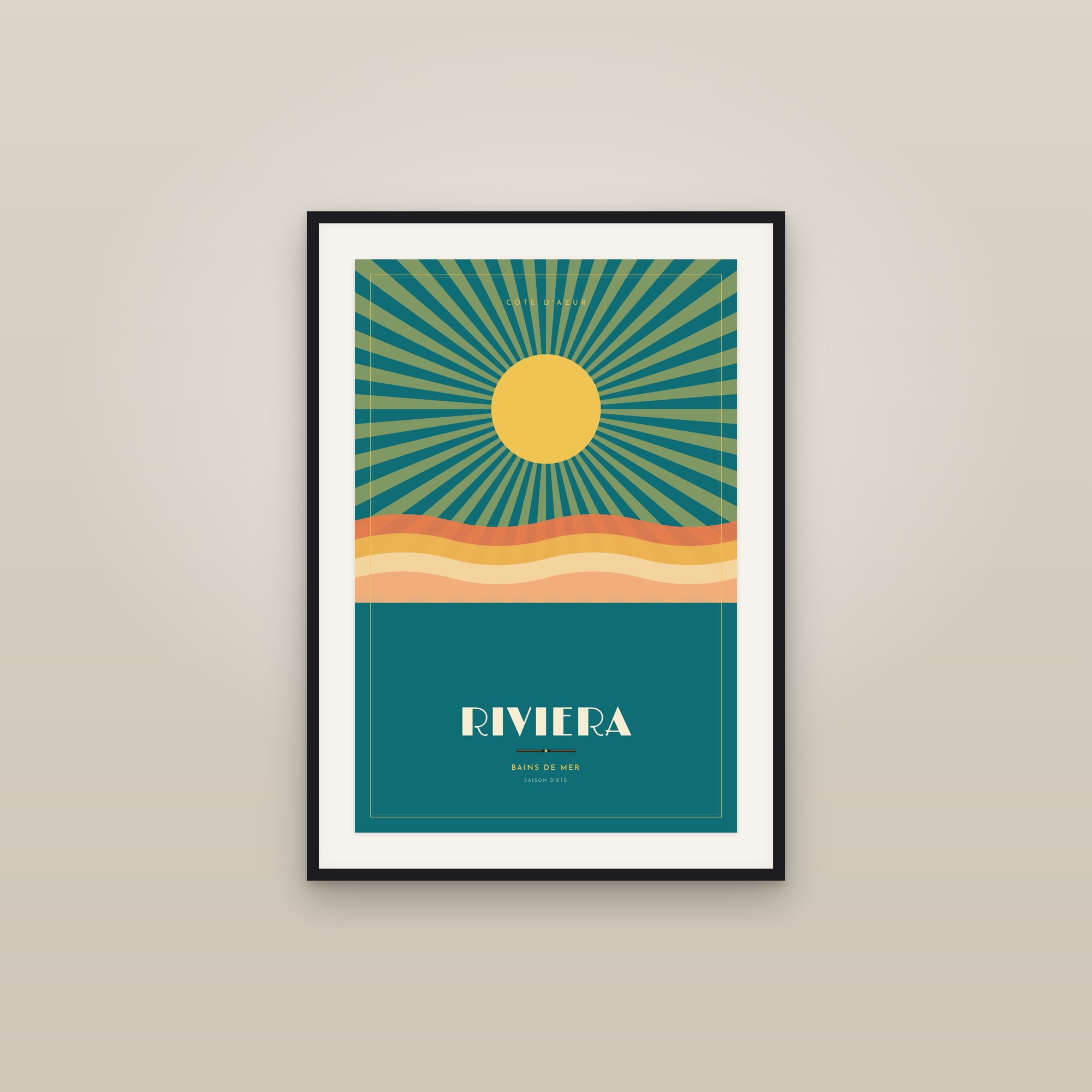 The Riviera — Art Deco Poster