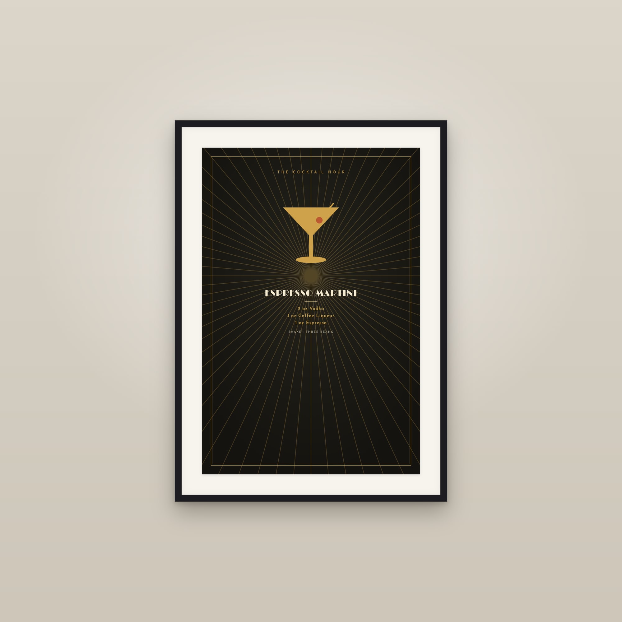 Espresso Martini Cocktail — Art Deco Recipe Print