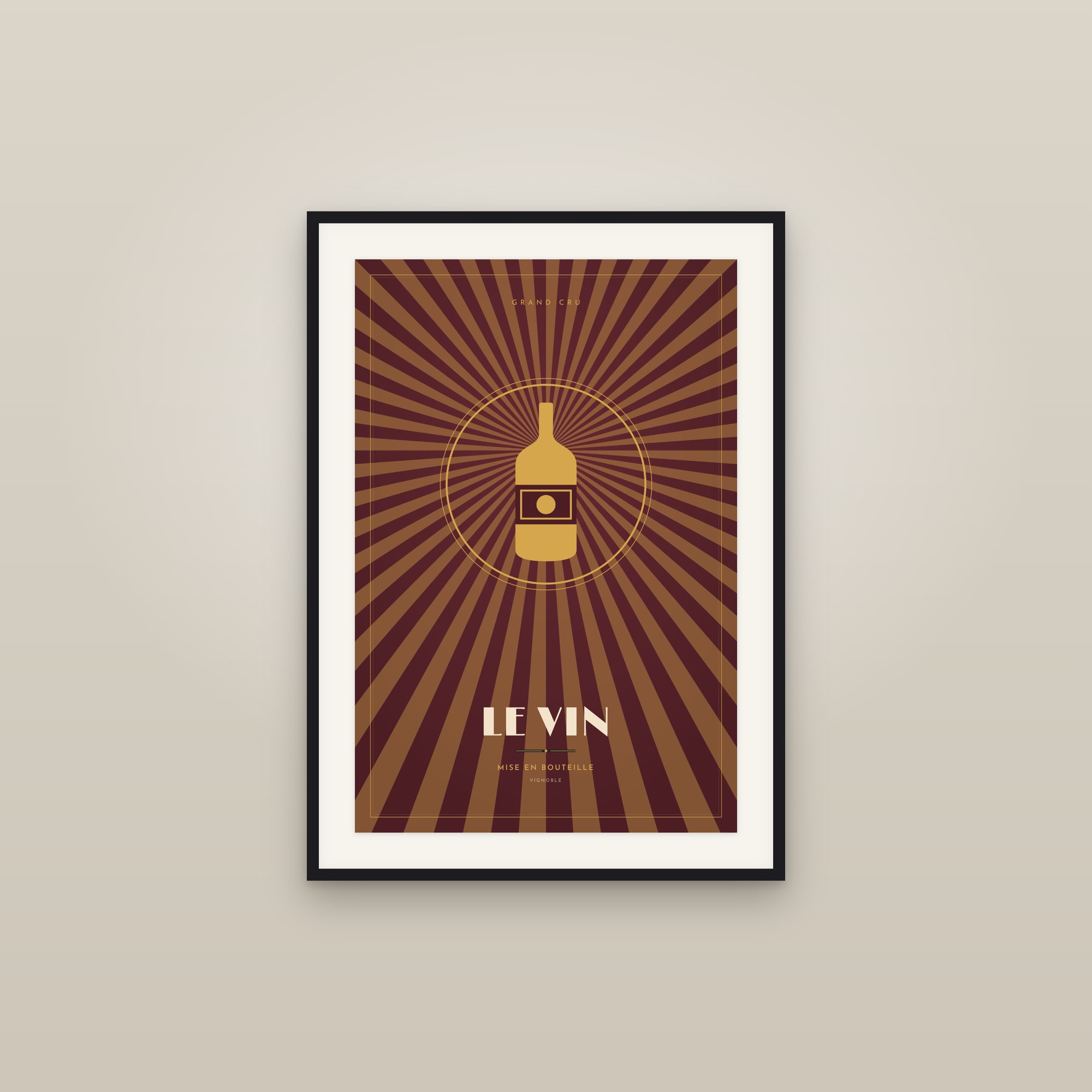 Wine — Art Deco Poster