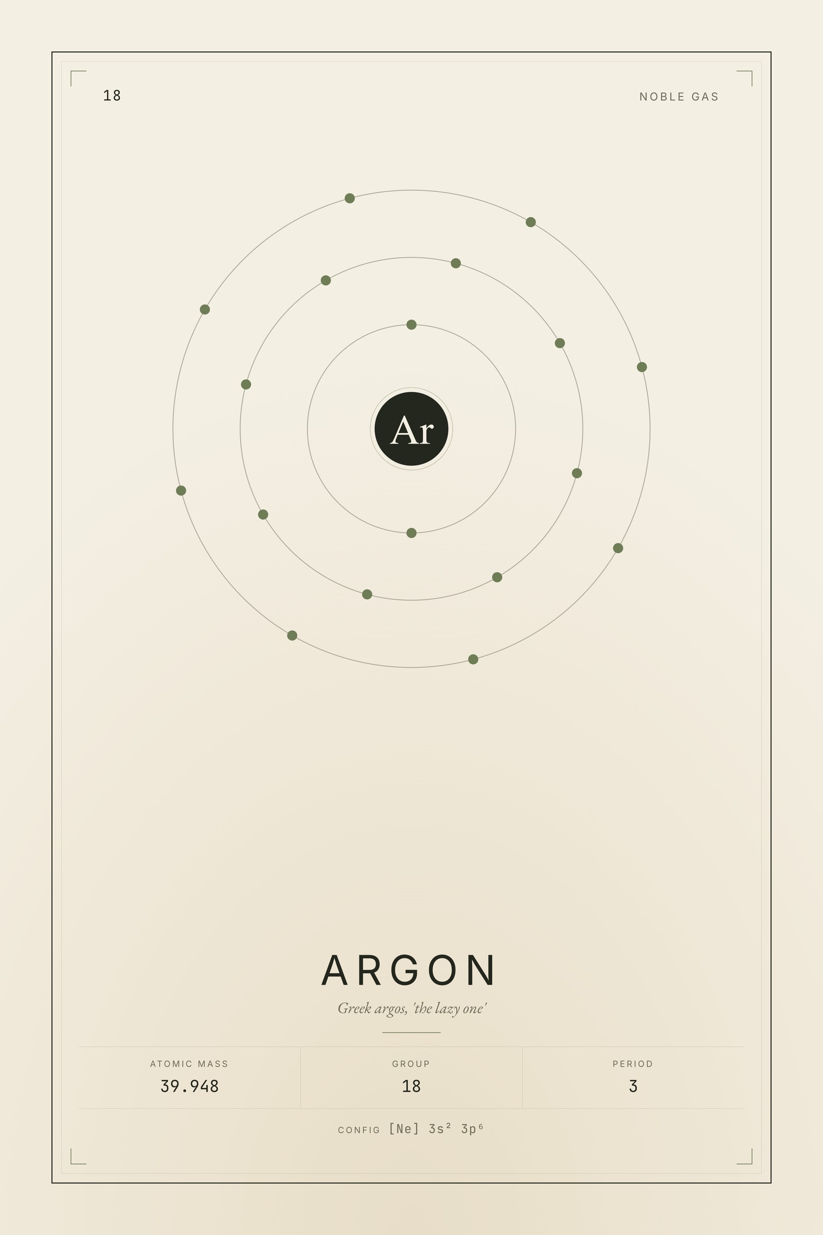 Argon — Element No. 18