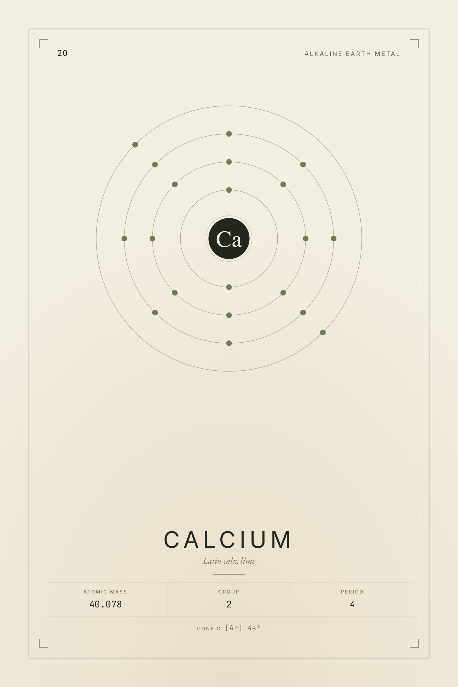 Calcium — Element No. 20