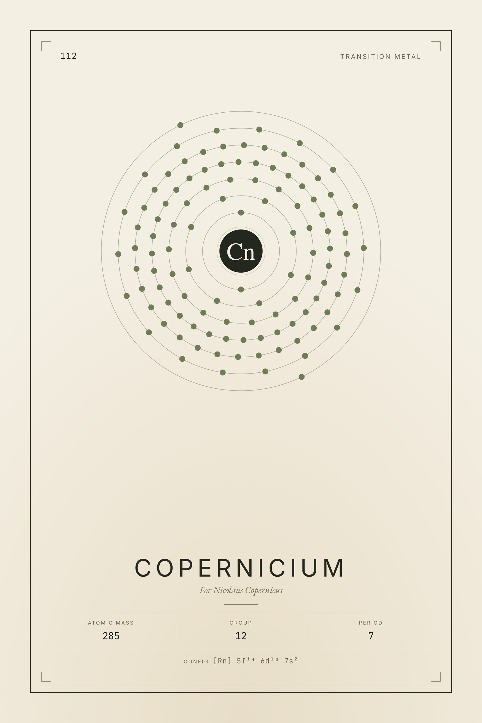 Copernicium — Element No. 112