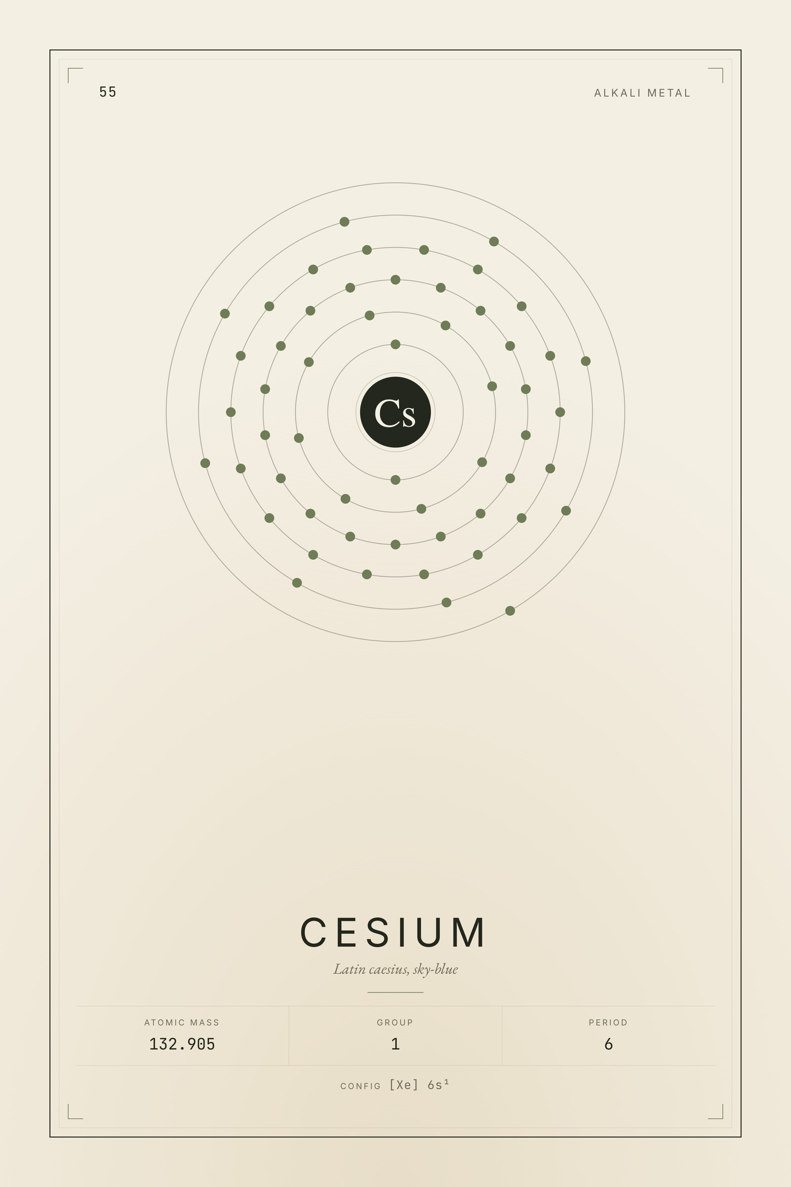 Cesium — Element No. 55