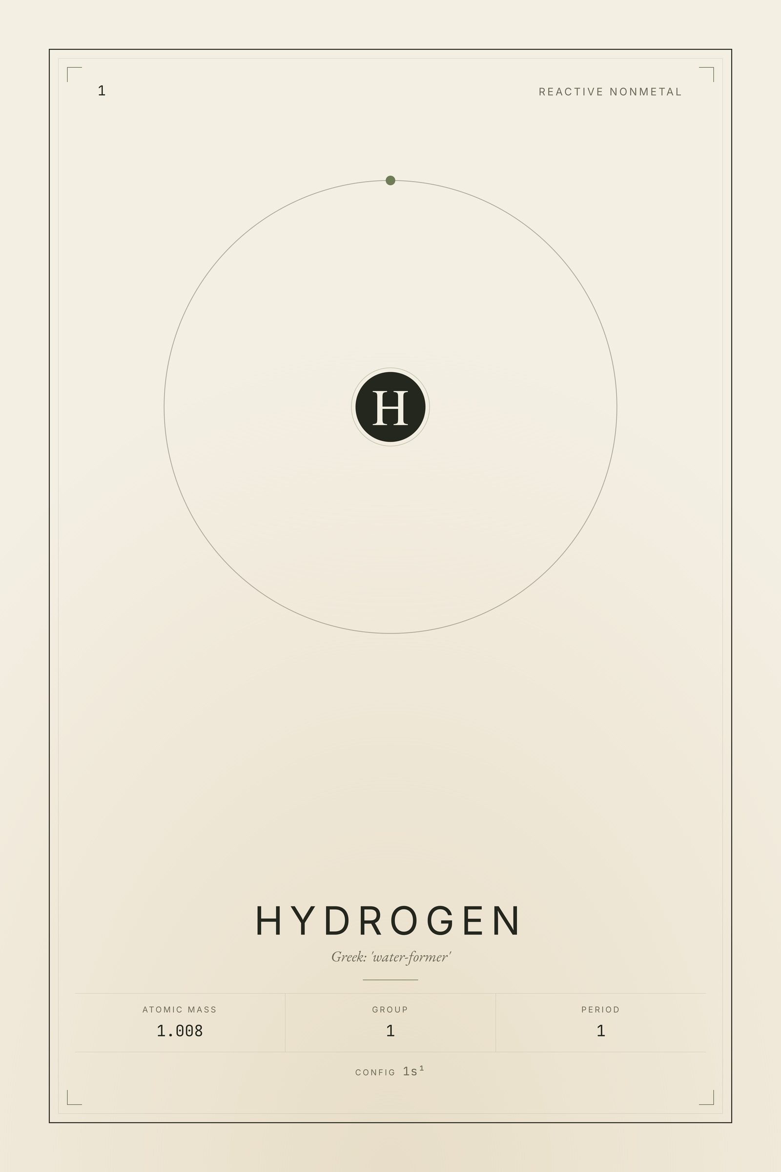 Hydrogen — Element No. 1