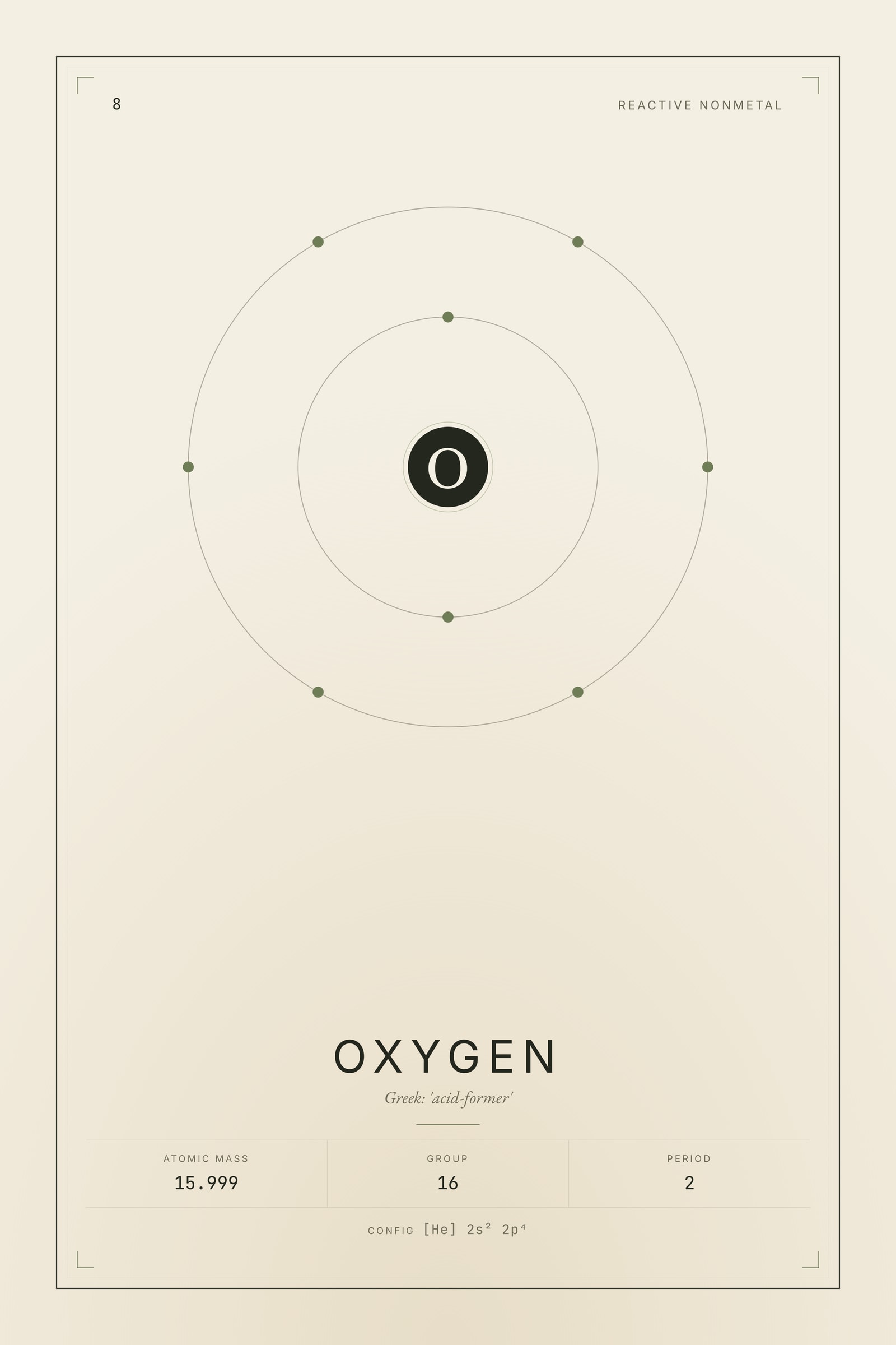 Oxygen — Element No. 8