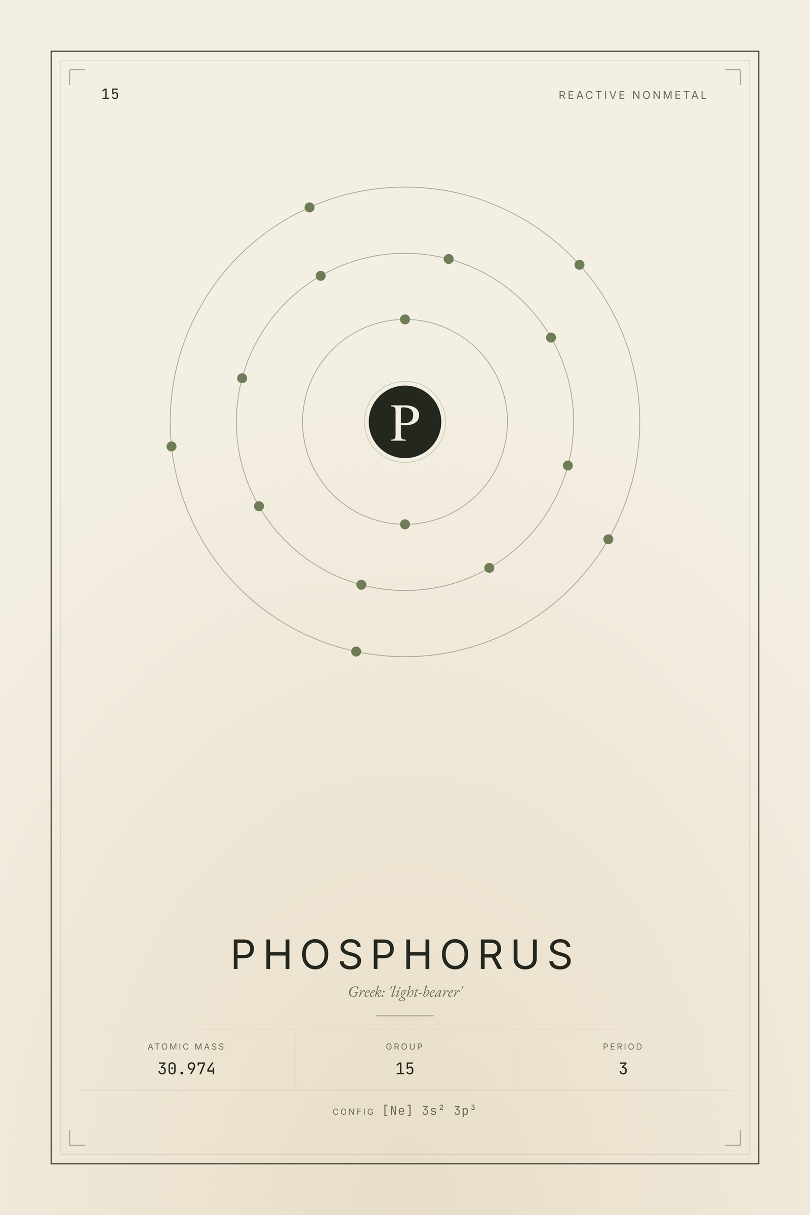 Phosphorus — Element No. 15