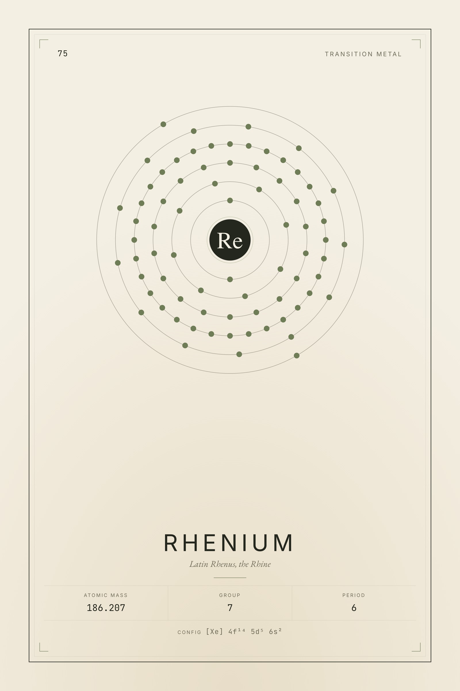 Rhenium — Element No. 75