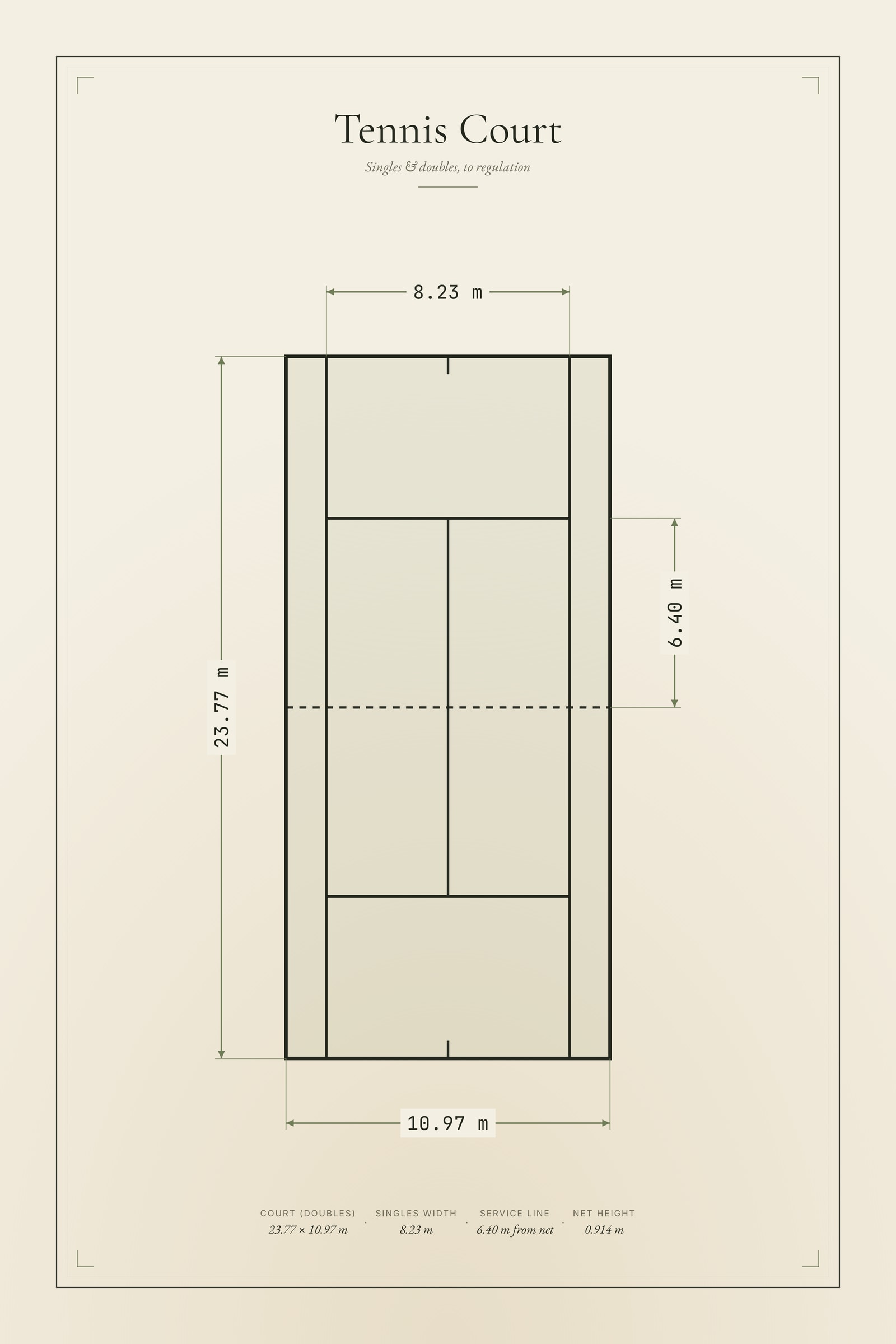 Tennis Court — Court Diagram
