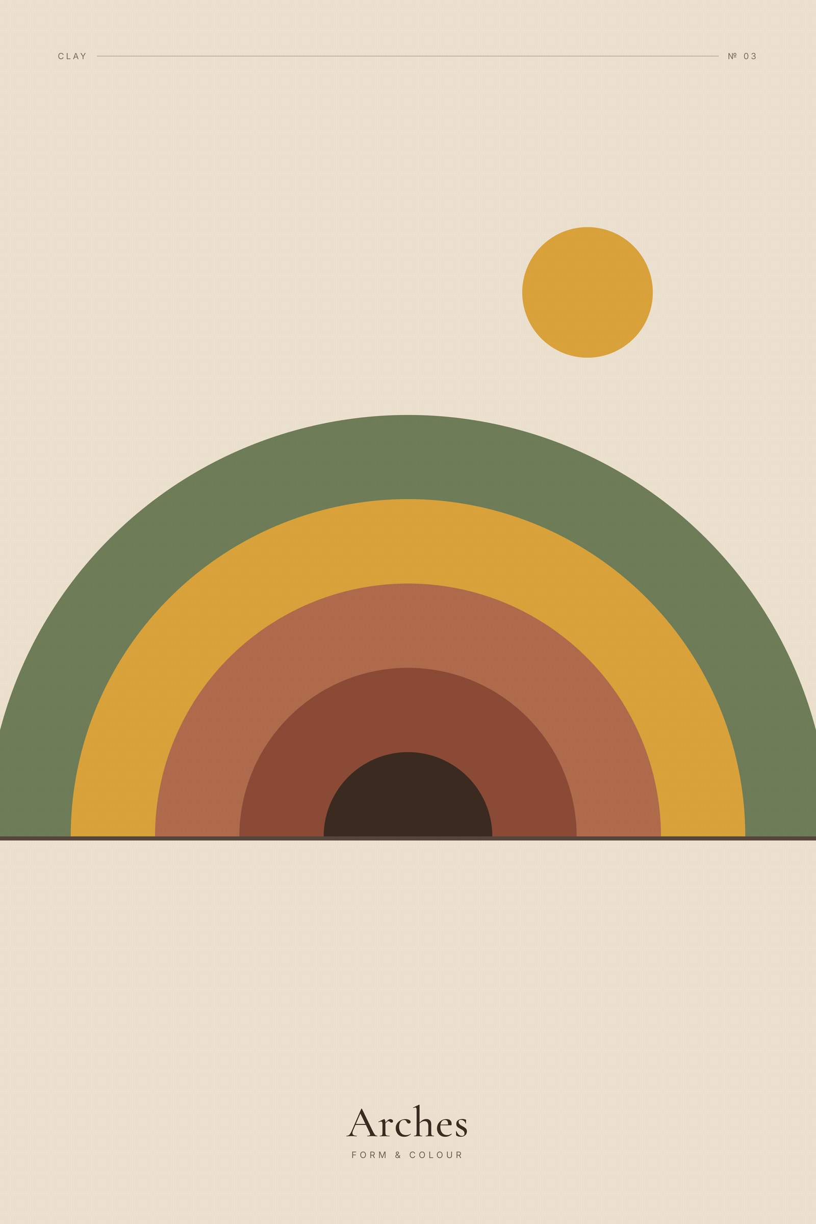 Arches (Clay) — Clay · Geometric Print