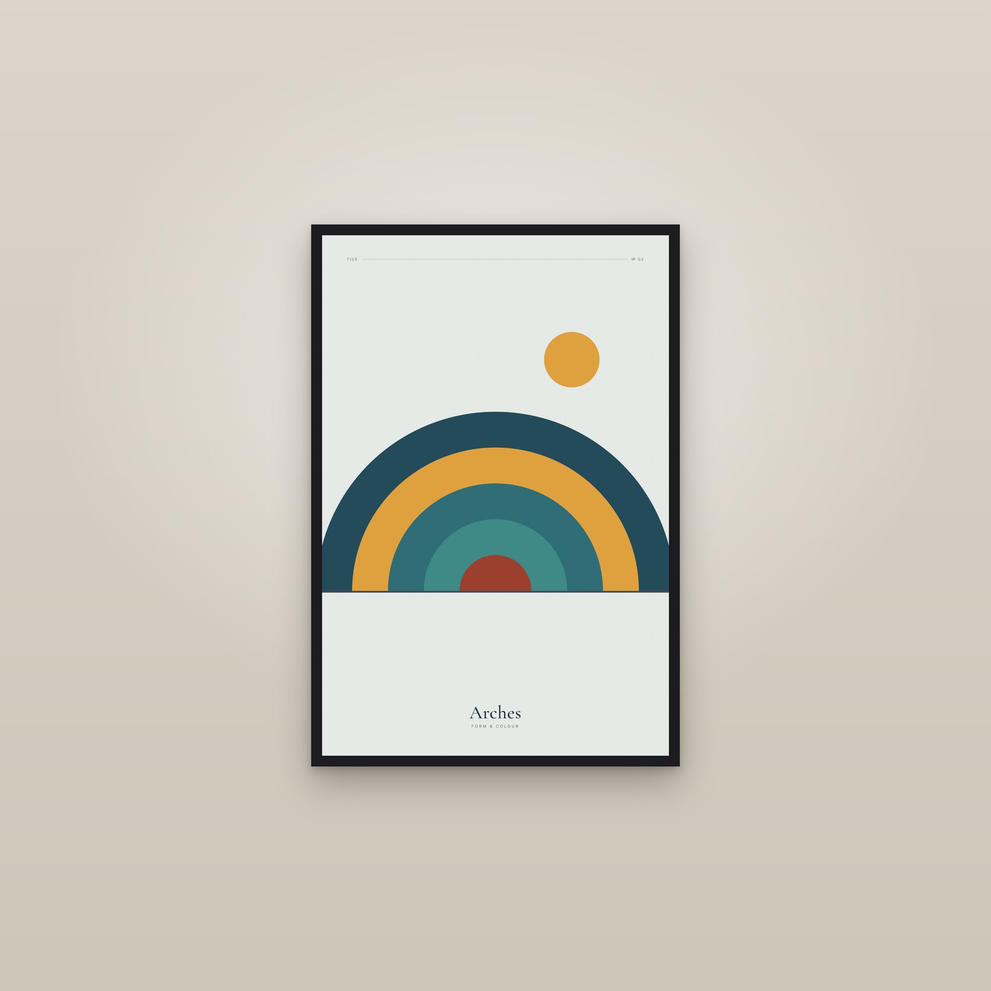 Arches (Tide) — Tide · Geometric Print — framed in a gallery setting
